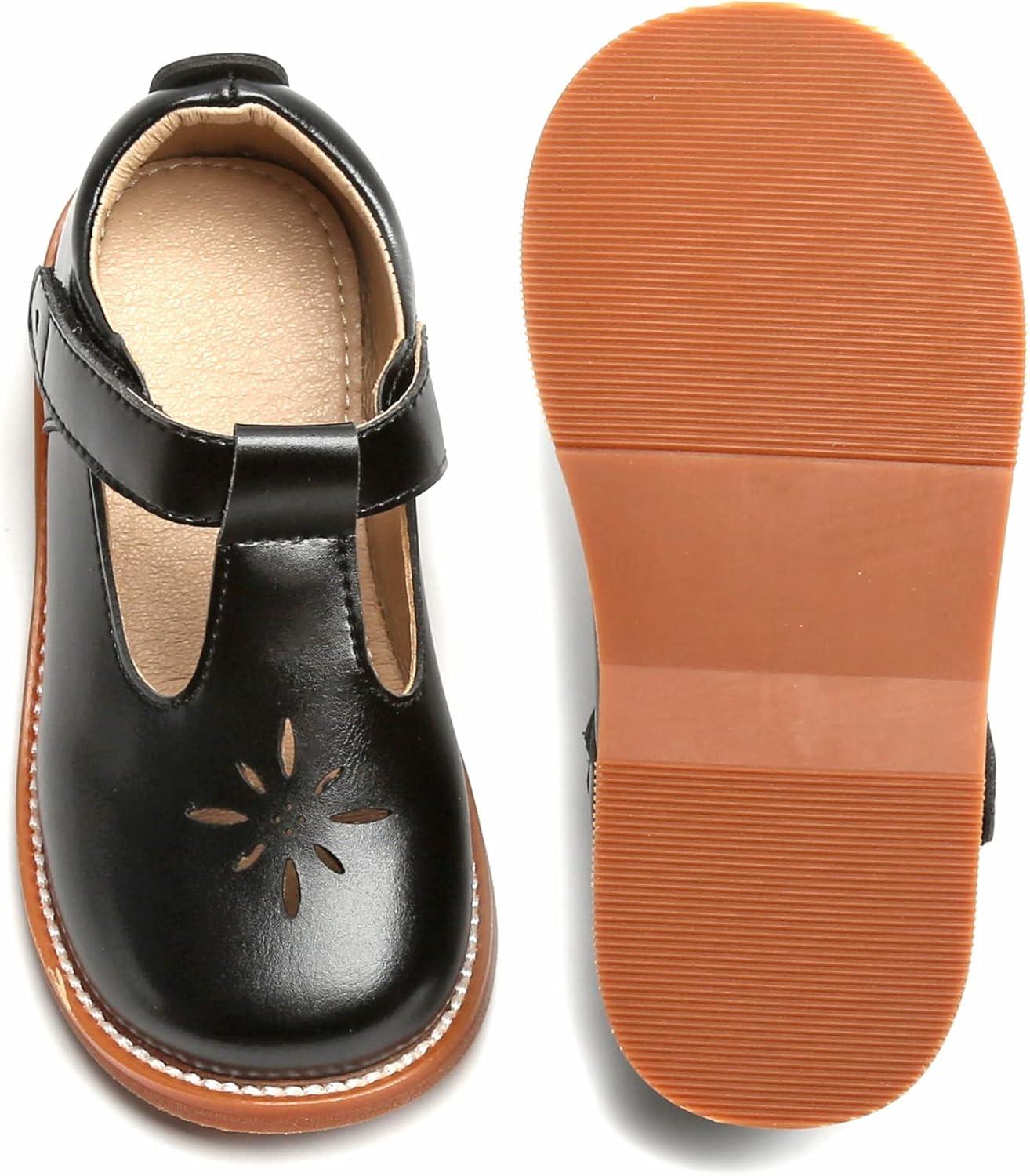 imageKolan Todder Little Girls Oxford Shoes Mary Jane TStrap School Uniform Party Dress Flat ShoesKe02black