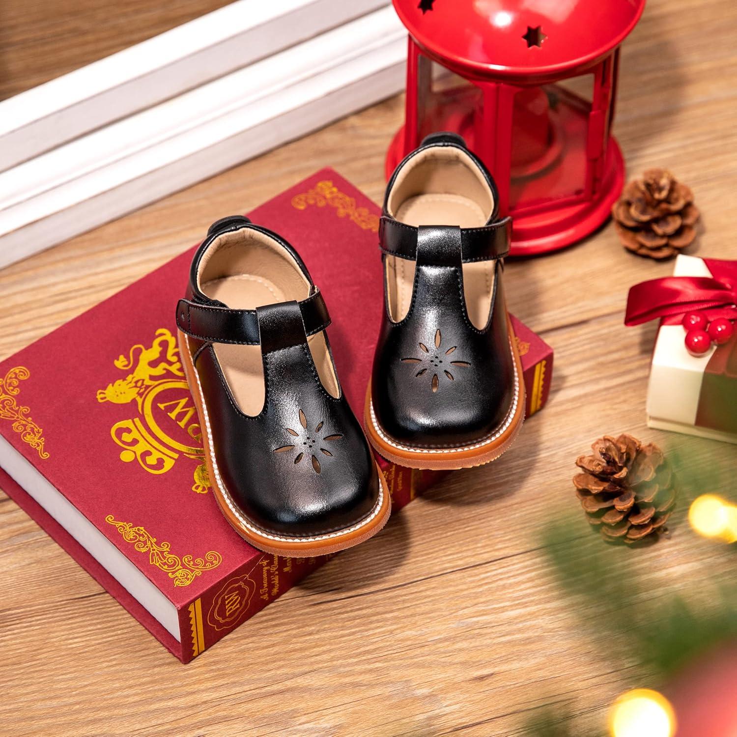 imageKolan Todder Little Girls Oxford Shoes Mary Jane TStrap School Uniform Party Dress Flat ShoesKe02black