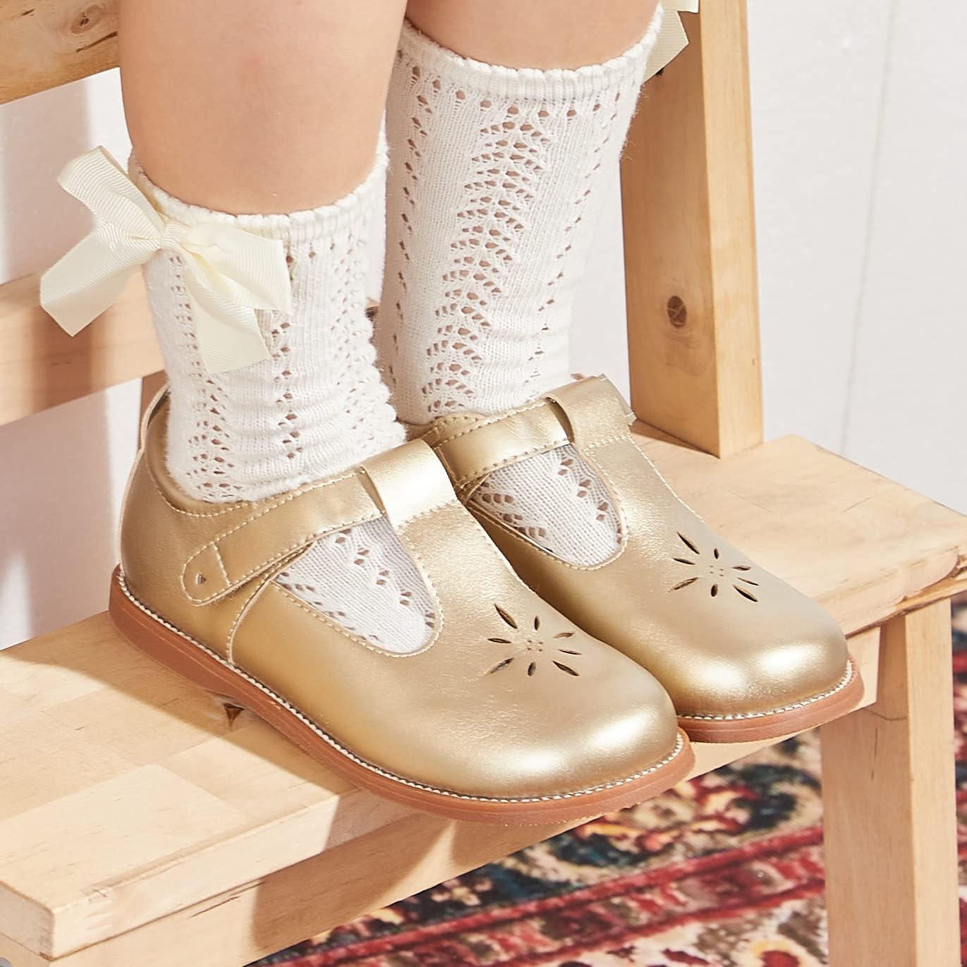 imageKolan Todder Little Girls Oxford Shoes Mary Jane TStrap School Uniform Party Dress Flat ShoesKe02gold