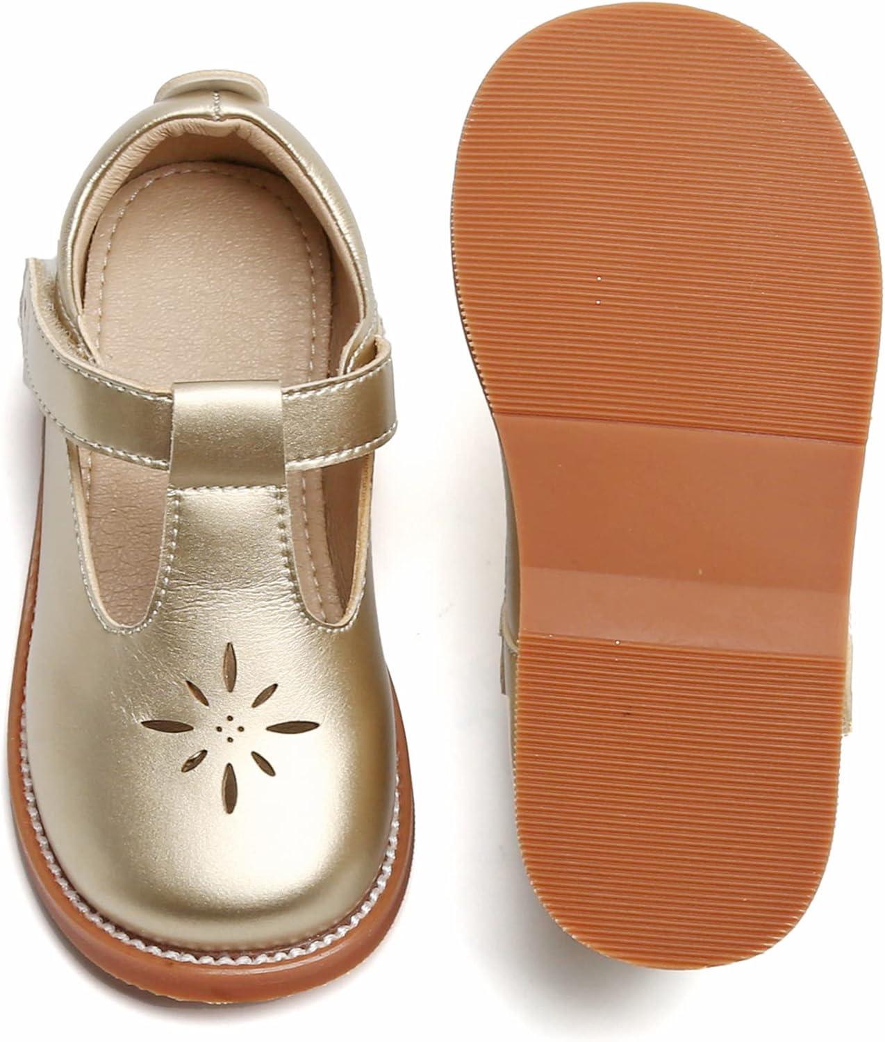 imageKolan Todder Little Girls Oxford Shoes Mary Jane TStrap School Uniform Party Dress Flat ShoesKe02gold