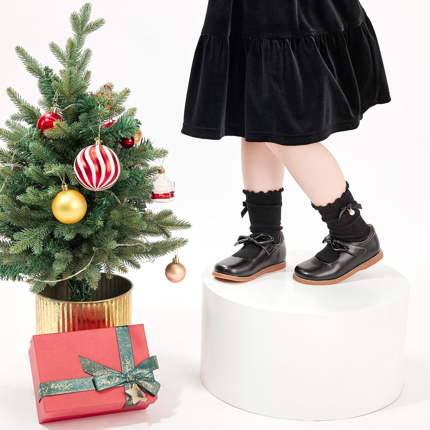 imageKolan Todder Little Girls Oxford Shoes Mary Jane TStrap School Uniform Party Dress Flat ShoesKe05black