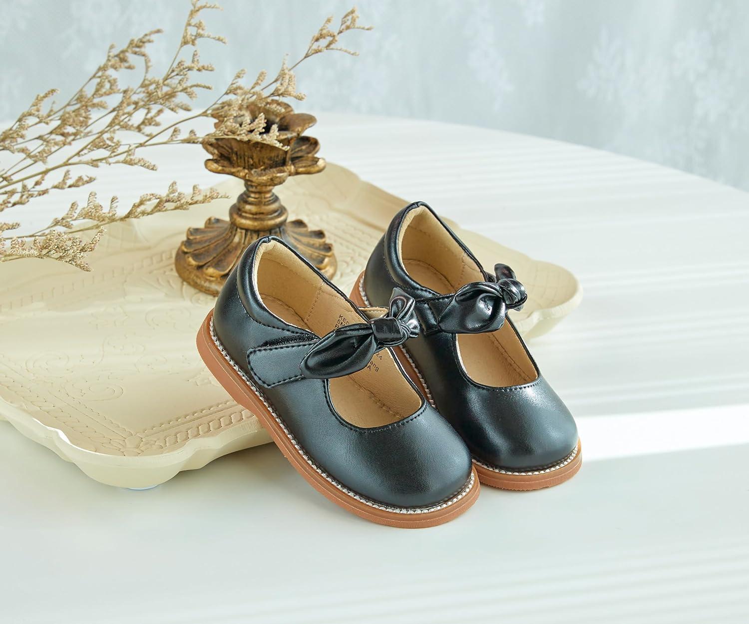 imageKolan Todder Little Girls Oxford Shoes Mary Jane TStrap School Uniform Party Dress Flat ShoesKe05black