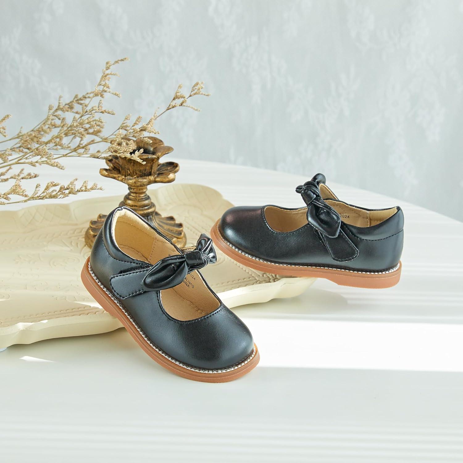 imageKolan Todder Little Girls Oxford Shoes Mary Jane TStrap School Uniform Party Dress Flat ShoesKe05black