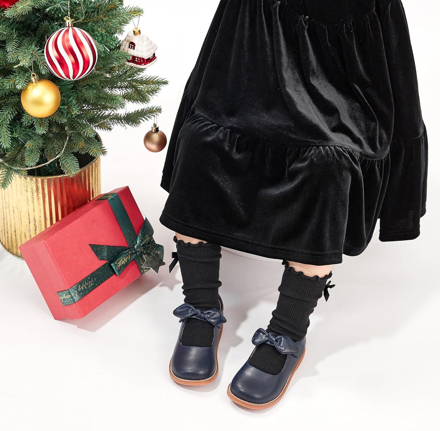 imageKolan Todder Little Girls Oxford Shoes Mary Jane TStrap School Uniform Party Dress Flat ShoesKe05navy Blue