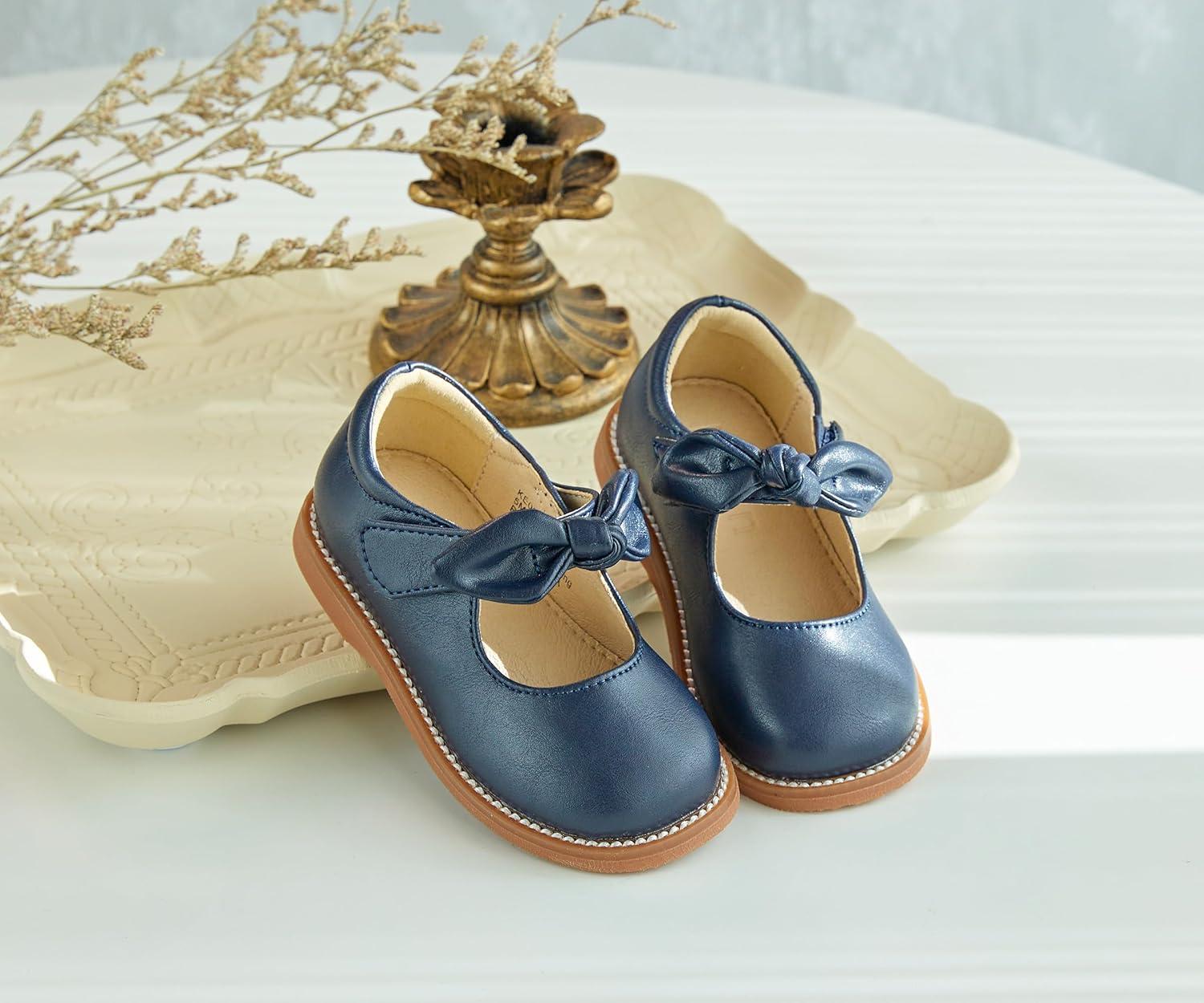 imageKolan Todder Little Girls Oxford Shoes Mary Jane TStrap School Uniform Party Dress Flat ShoesKe05navy Blue