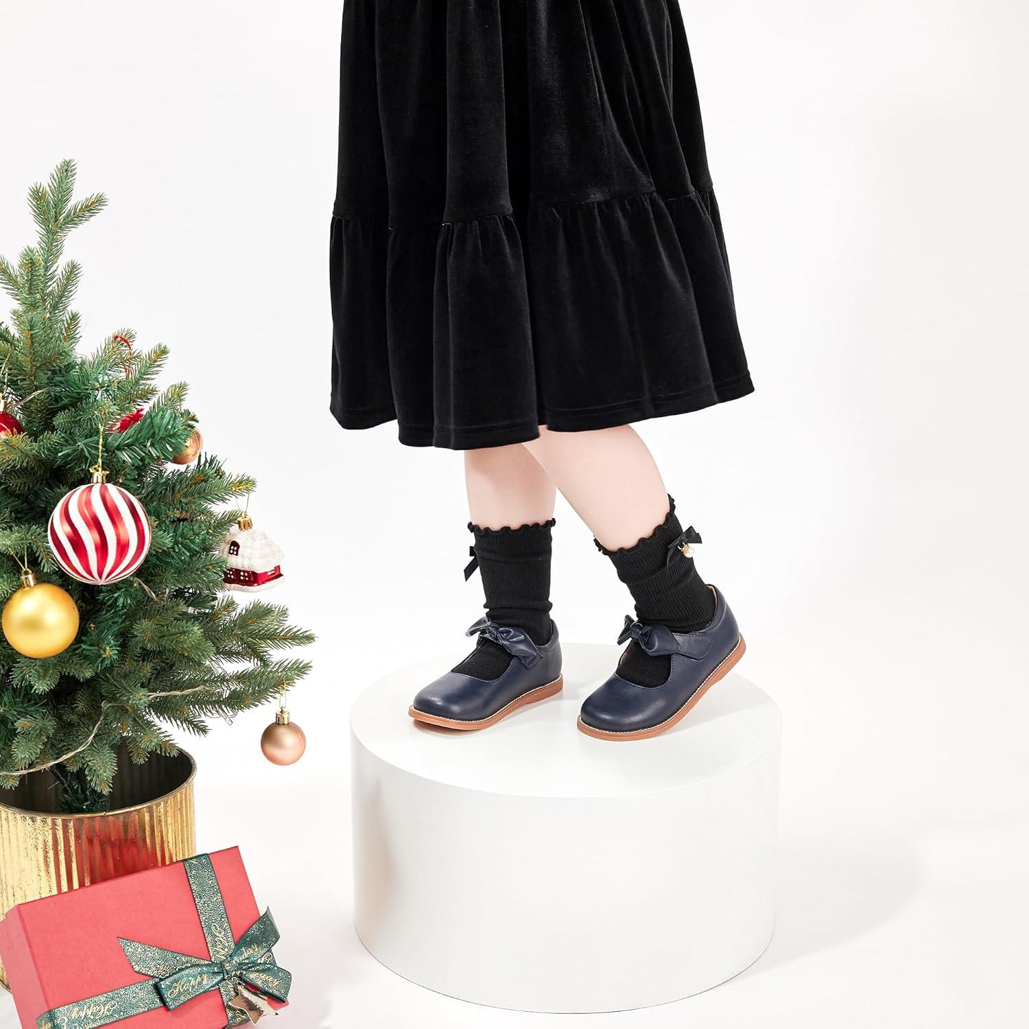 imageKolan Todder Little Girls Oxford Shoes Mary Jane TStrap School Uniform Party Dress Flat ShoesKe05navy Blue