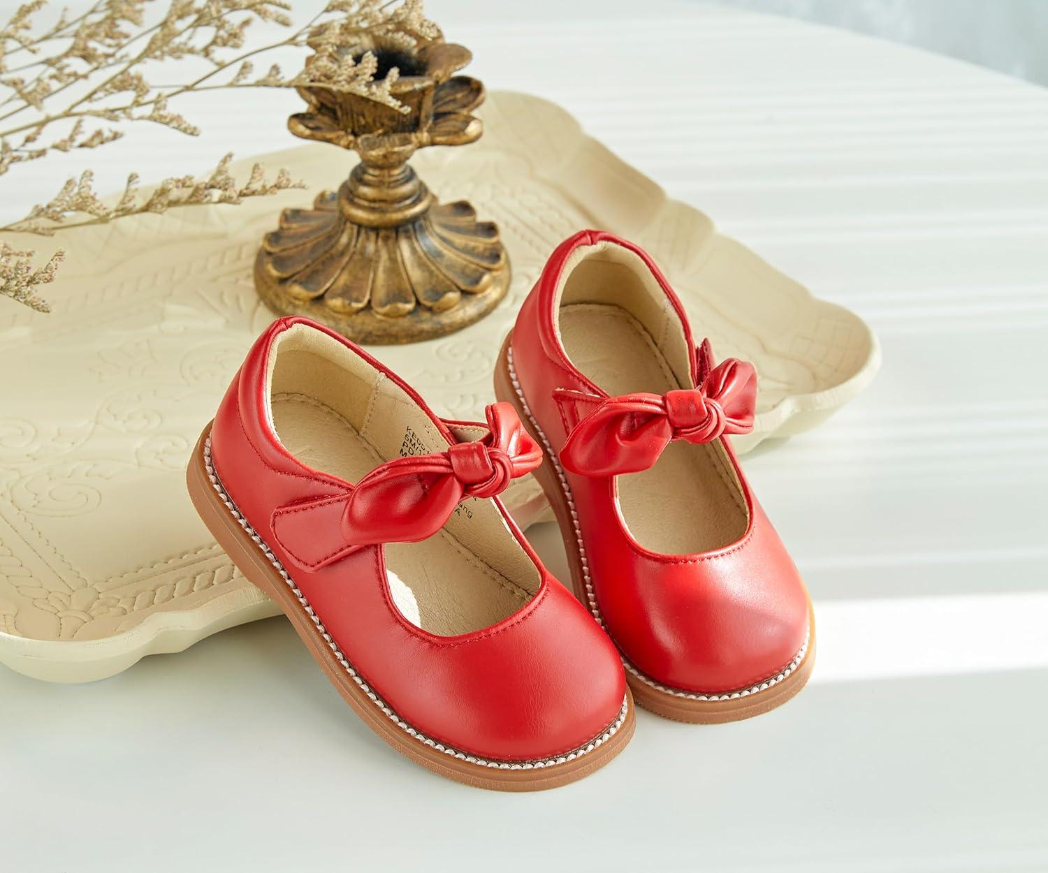 imageKolan Todder Little Girls Oxford Shoes Mary Jane TStrap School Uniform Party Dress Flat ShoesKe05red