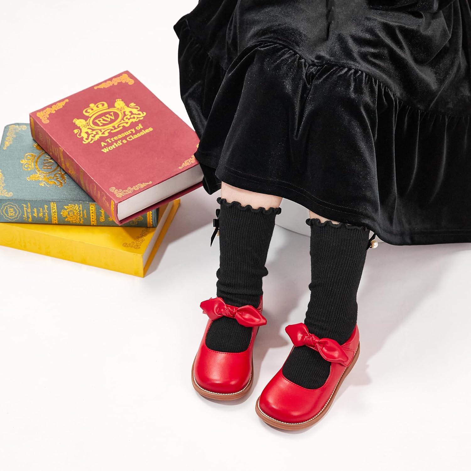 imageKolan Todder Little Girls Oxford Shoes Mary Jane TStrap School Uniform Party Dress Flat ShoesKe05red