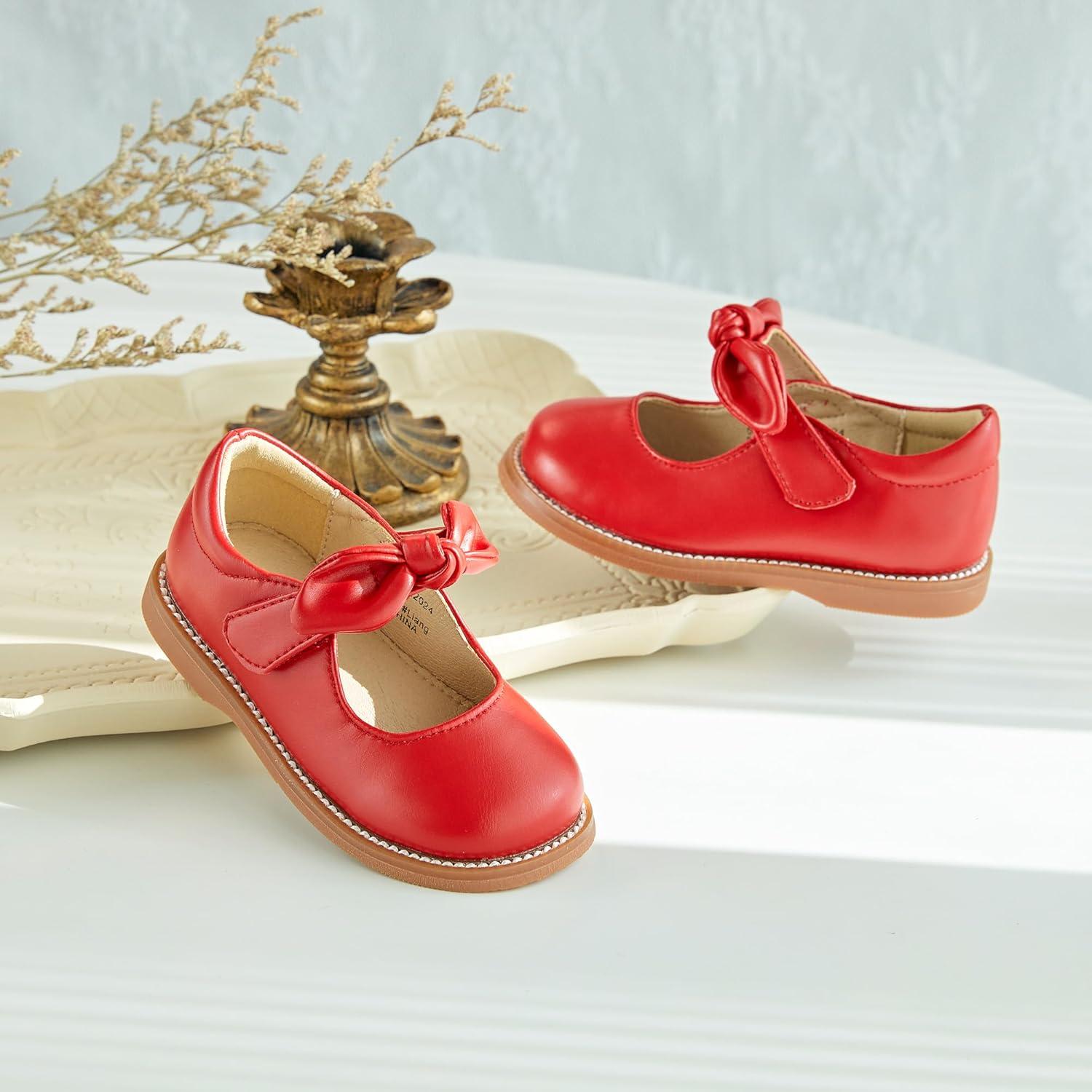 imageKolan Todder Little Girls Oxford Shoes Mary Jane TStrap School Uniform Party Dress Flat ShoesKe05red