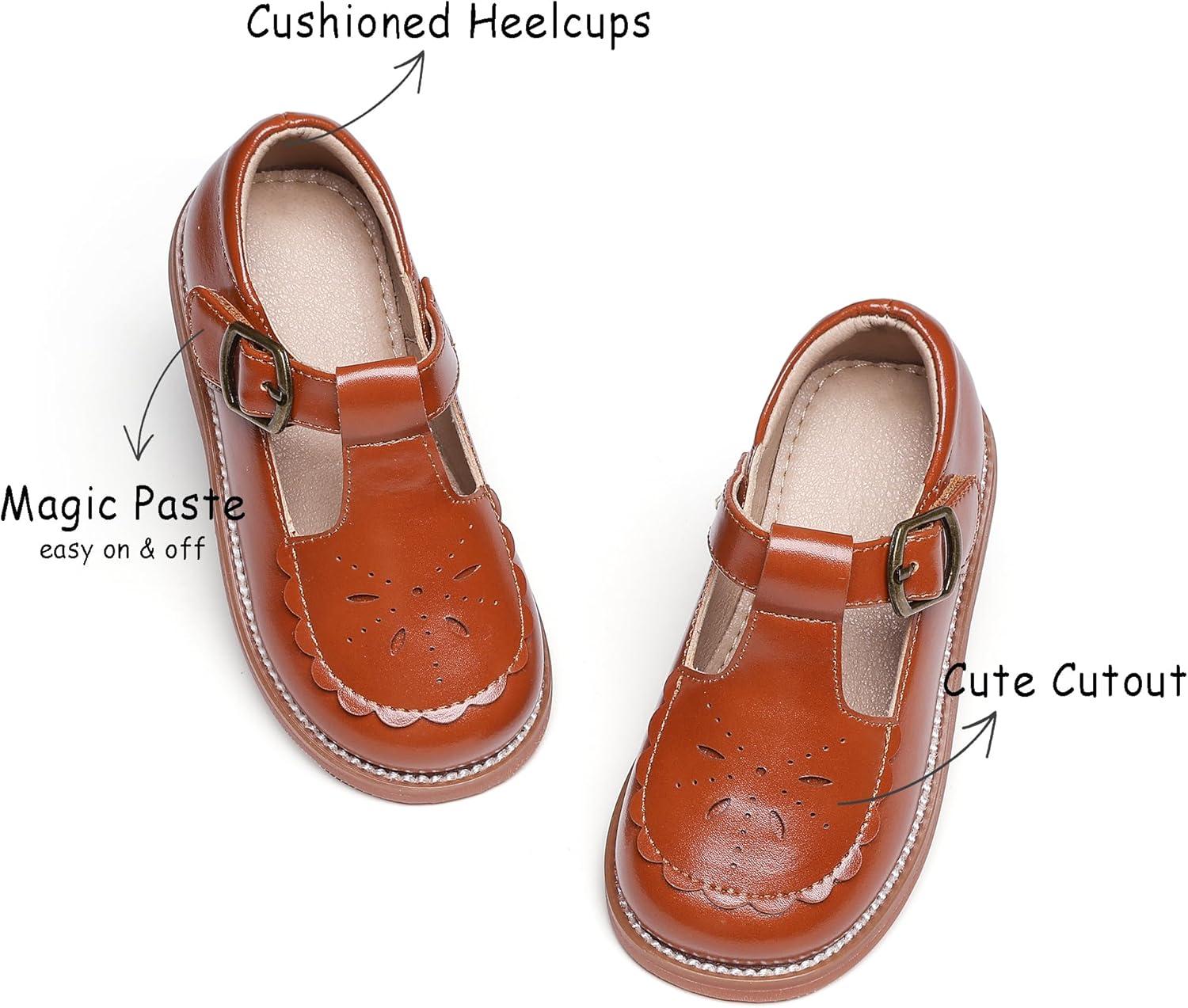 imageKolan Todder Little Girls Oxford Shoes Mary Jane TStrap School Uniform Party Dress Flat ShoesKe06brown