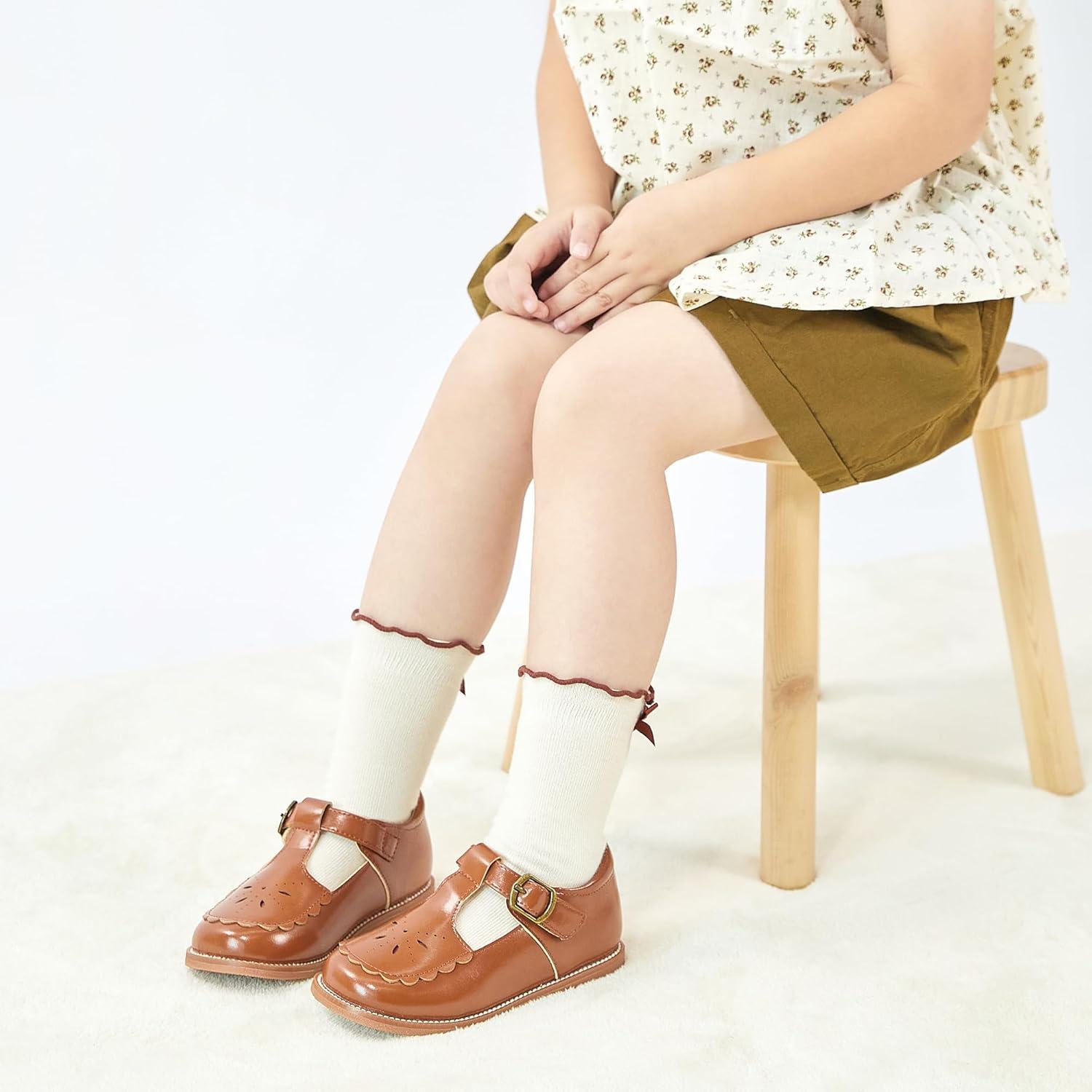 imageKolan Todder Little Girls Oxford Shoes Mary Jane TStrap School Uniform Party Dress Flat ShoesKe06brown