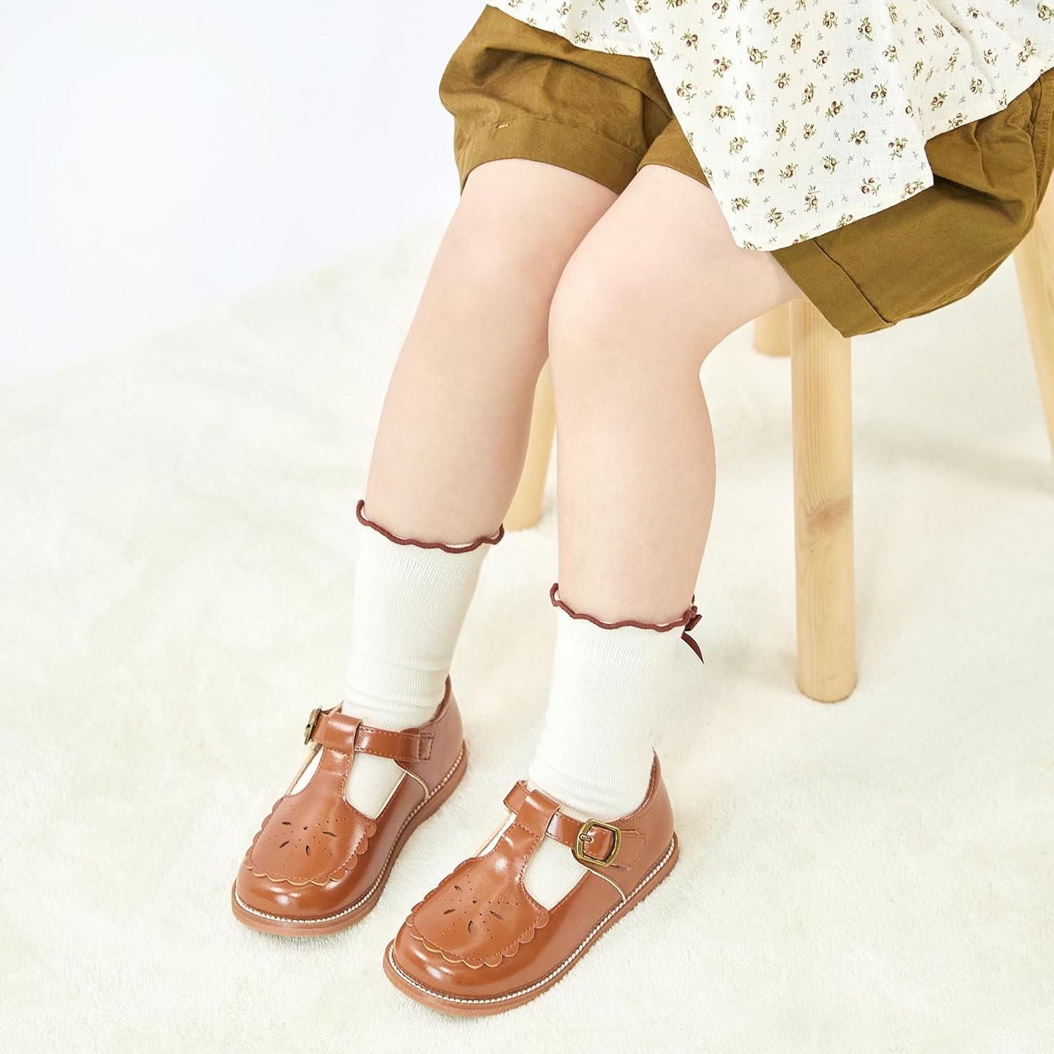 imageKolan Todder Little Girls Oxford Shoes Mary Jane TStrap School Uniform Party Dress Flat ShoesKe06brown