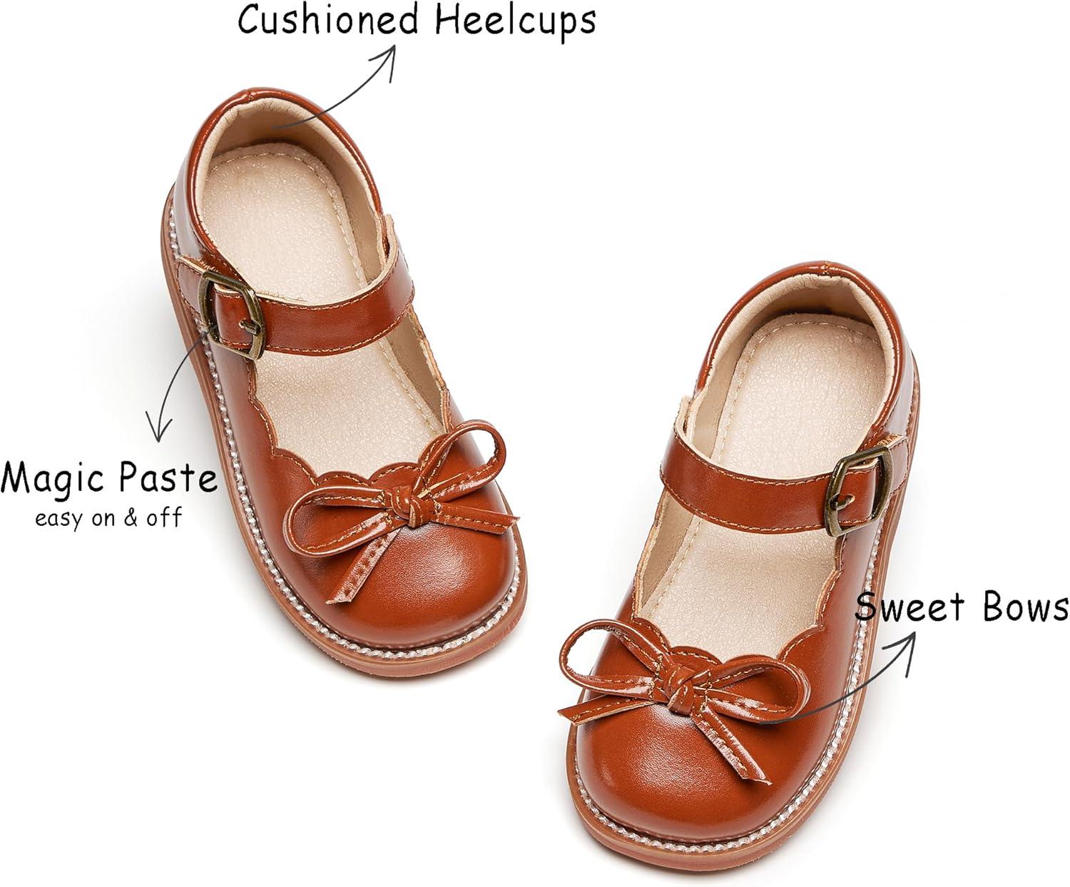 imageKolan Todder Little Girls Oxford Shoes Mary Jane TStrap School Uniform Party Dress Flat ShoesKe07brown