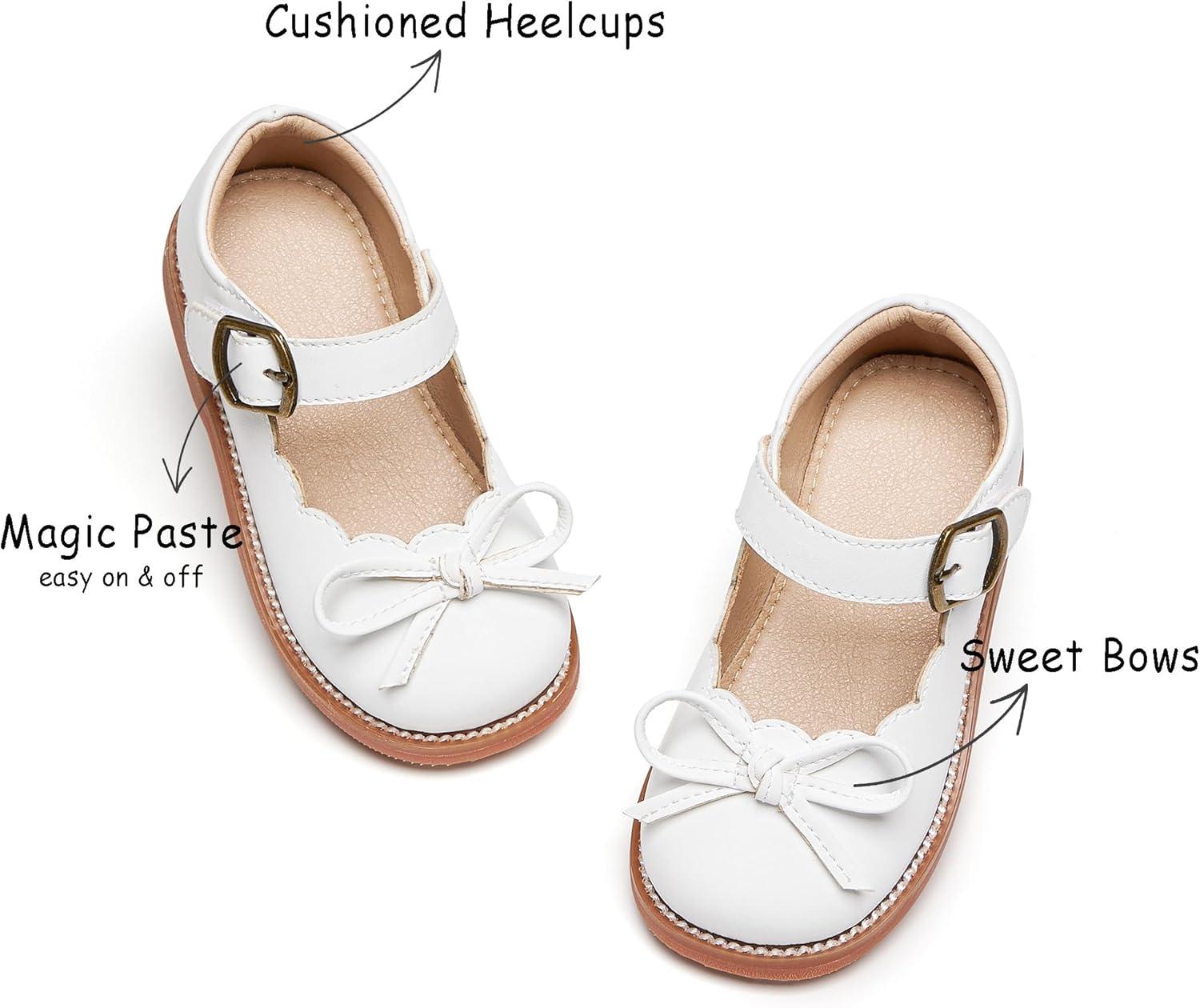 imageKolan Todder Little Girls Oxford Shoes Mary Jane TStrap School Uniform Party Dress Flat ShoesKe07white