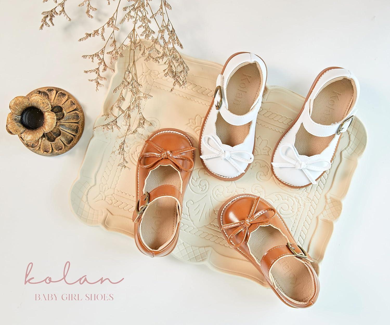 imageKolan Todder Little Girls Oxford Shoes Mary Jane TStrap School Uniform Party Dress Flat ShoesKe07white