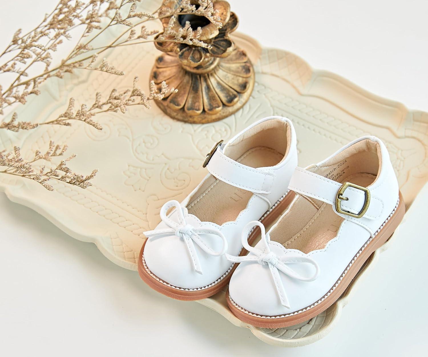 imageKolan Todder Little Girls Oxford Shoes Mary Jane TStrap School Uniform Party Dress Flat ShoesKe07white