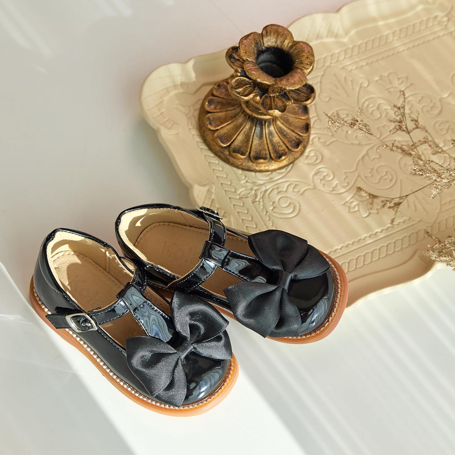 imageKolan Todder Little Girls Oxford Shoes Mary Jane TStrap School Uniform Party Dress Flat ShoesKe08black