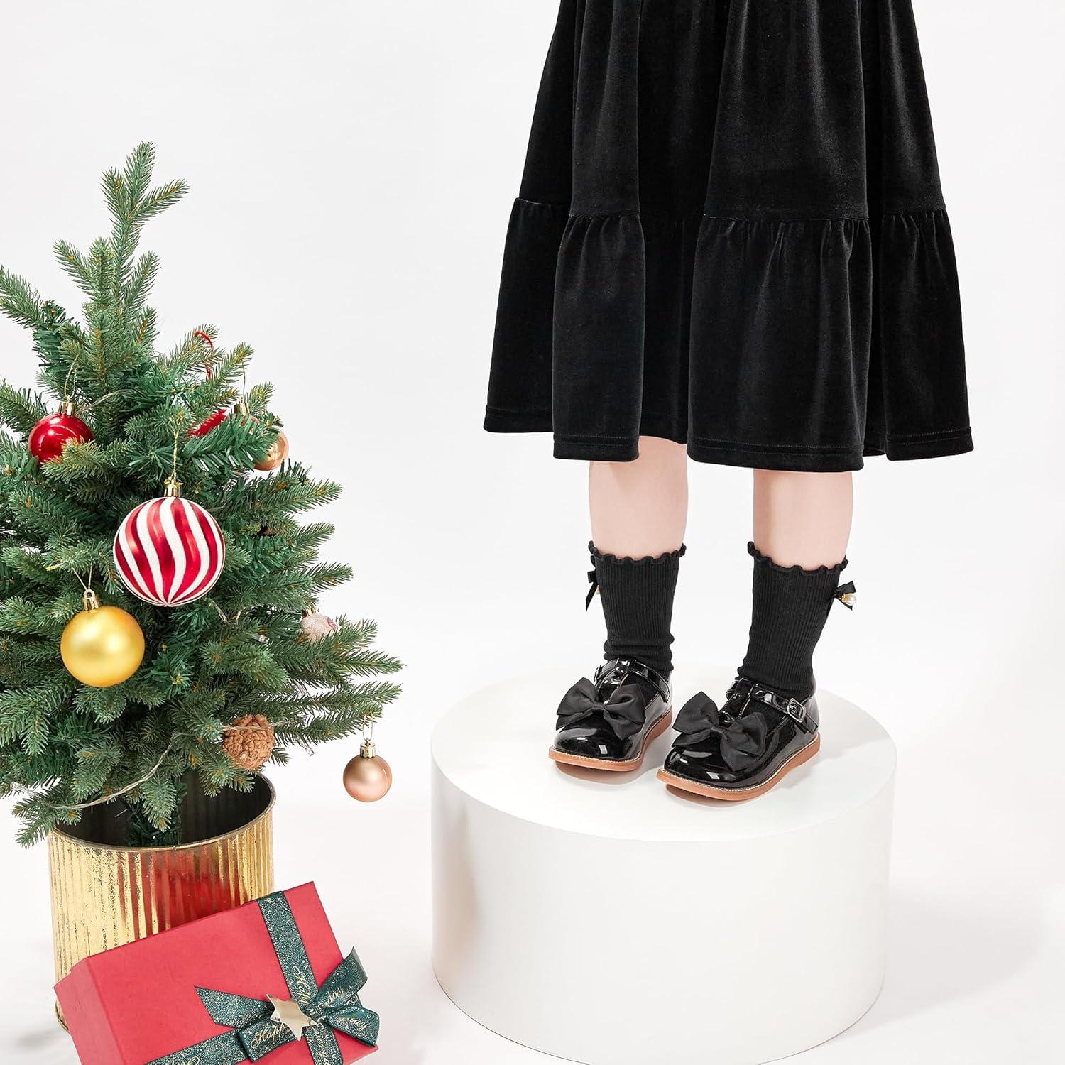 imageKolan Todder Little Girls Oxford Shoes Mary Jane TStrap School Uniform Party Dress Flat ShoesKe08black