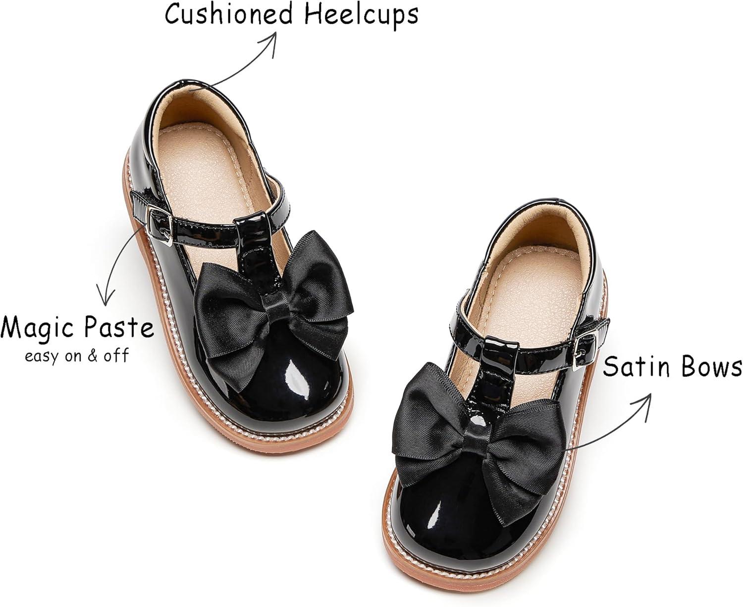 imageKolan Todder Little Girls Oxford Shoes Mary Jane TStrap School Uniform Party Dress Flat ShoesKe08black