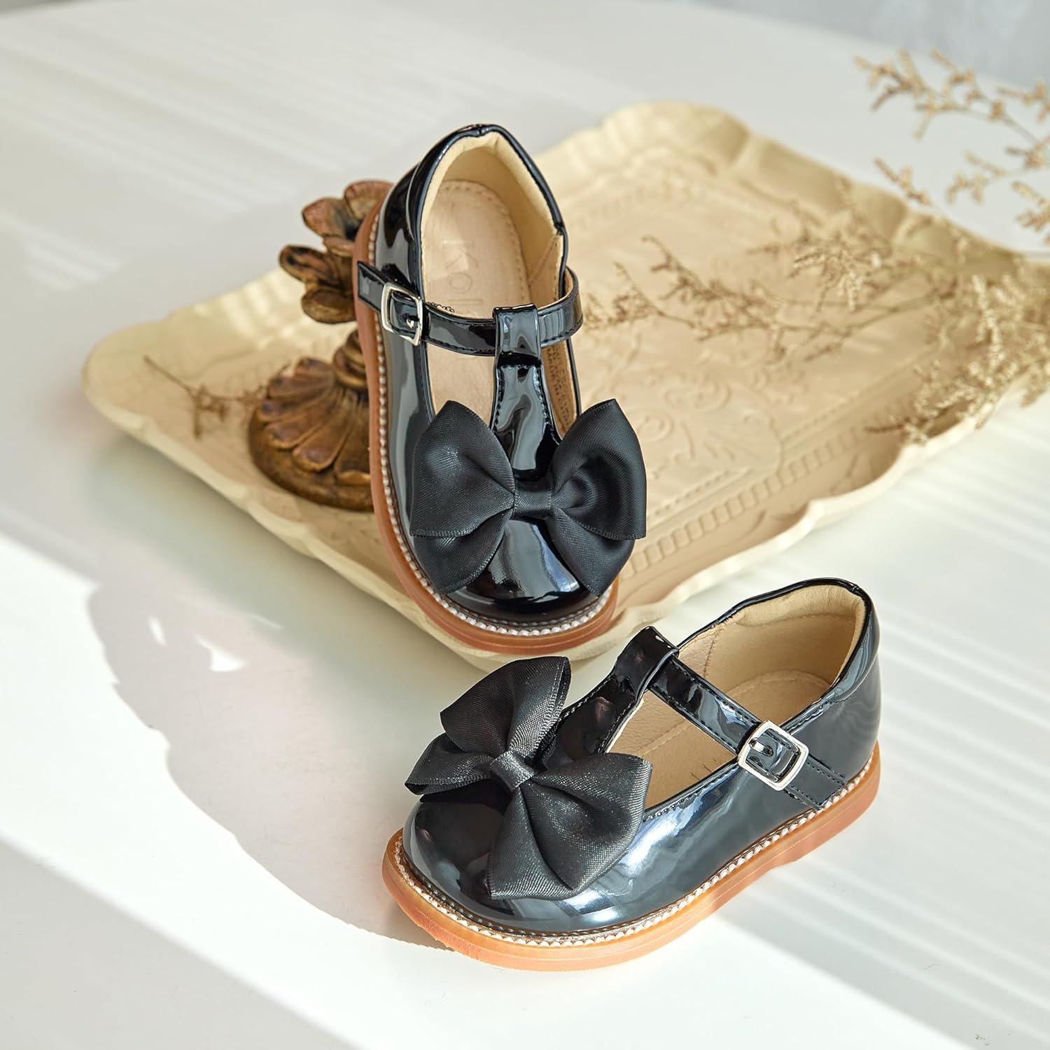 imageKolan Todder Little Girls Oxford Shoes Mary Jane TStrap School Uniform Party Dress Flat ShoesKe08black