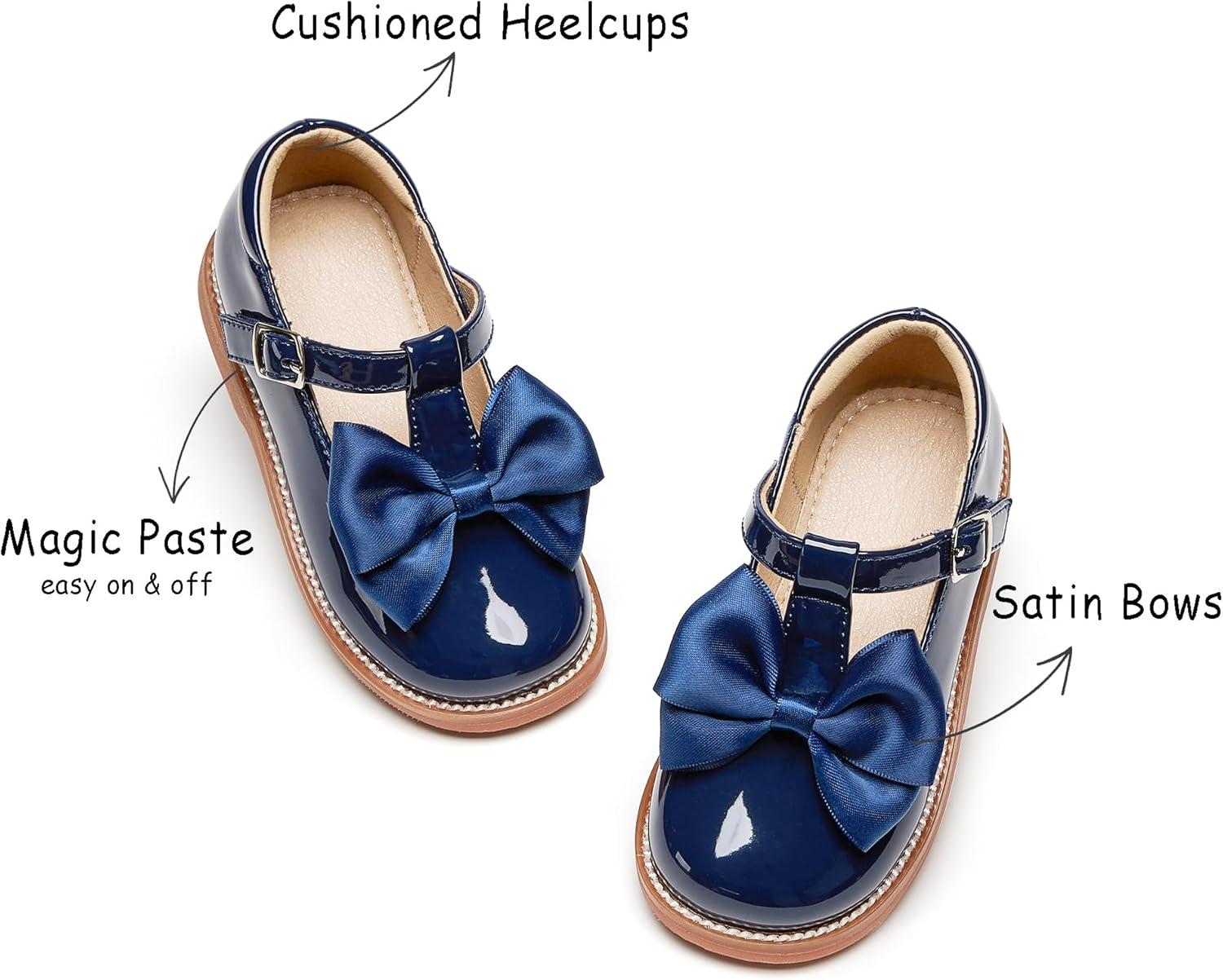 imageKolan Todder Little Girls Oxford Shoes Mary Jane TStrap School Uniform Party Dress Flat ShoesKe08navy Blue