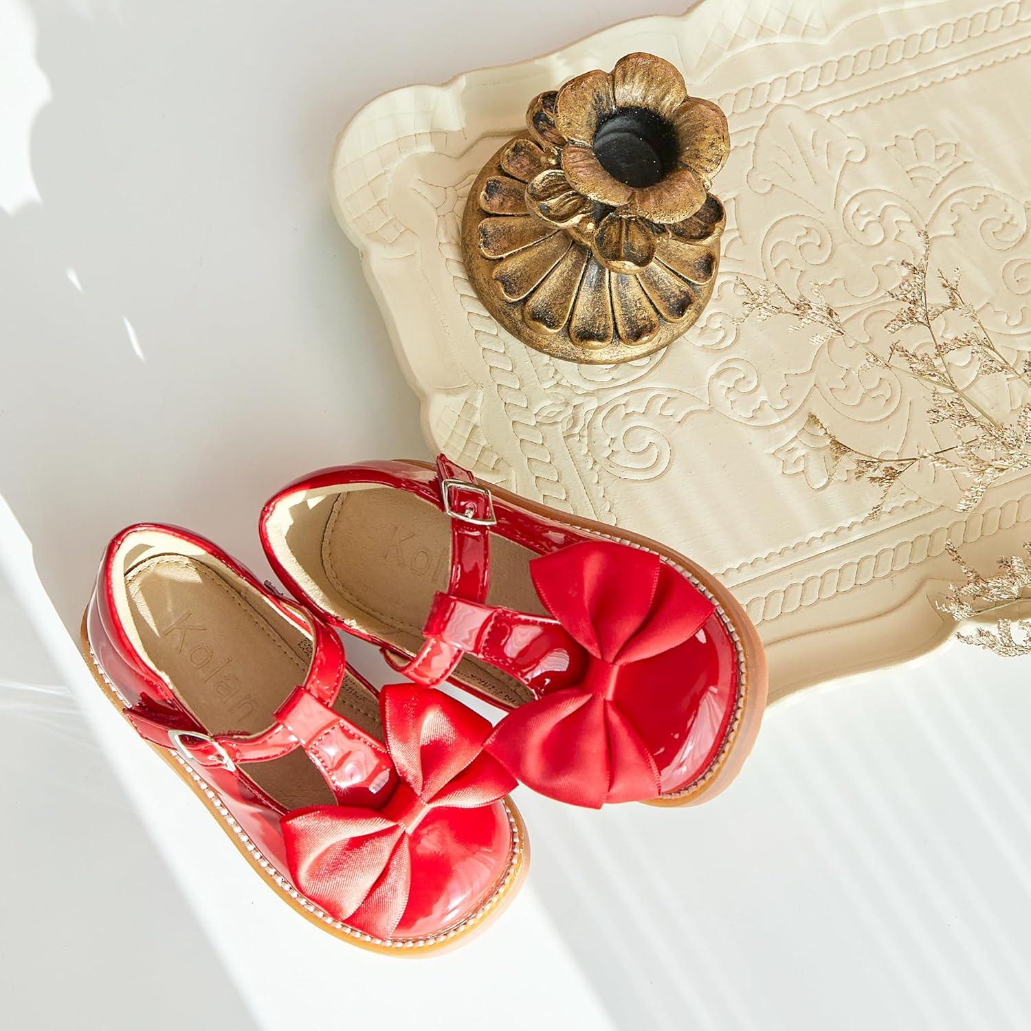 imageKolan Todder Little Girls Oxford Shoes Mary Jane TStrap School Uniform Party Dress Flat ShoesKe08red