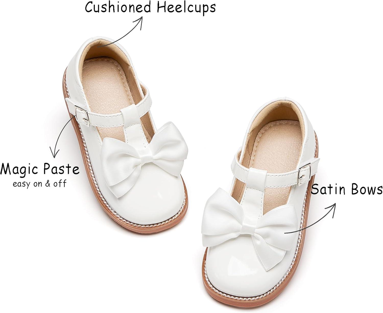 imageKolan Todder Little Girls Oxford Shoes Mary Jane TStrap School Uniform Party Dress Flat ShoesKe08white