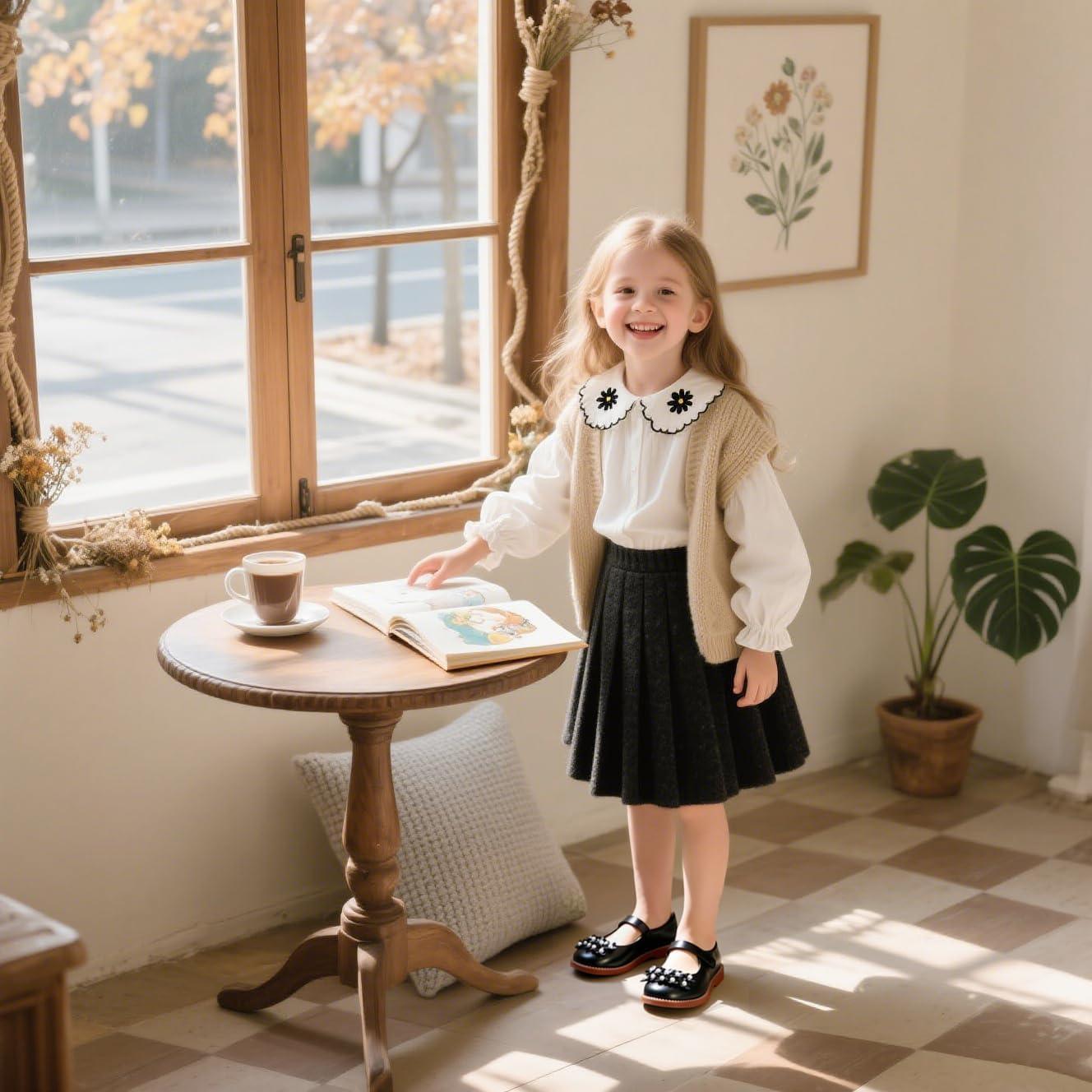 imageKolan Todder Little Girls Oxford Shoes Mary Jane TStrap School Uniform Party Dress Flat ShoesKe09black