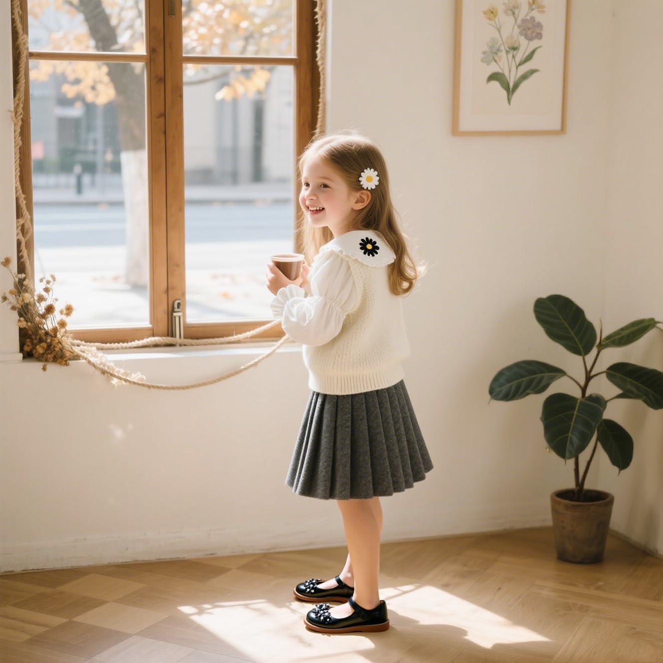 imageKolan Todder Little Girls Oxford Shoes Mary Jane TStrap School Uniform Party Dress Flat ShoesKe09black