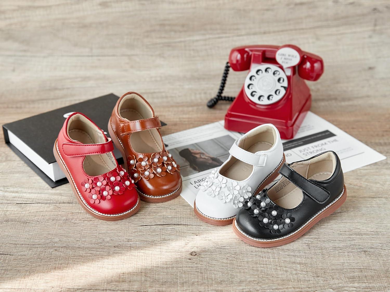 imageKolan Todder Little Girls Oxford Shoes Mary Jane TStrap School Uniform Party Dress Flat ShoesKe09white