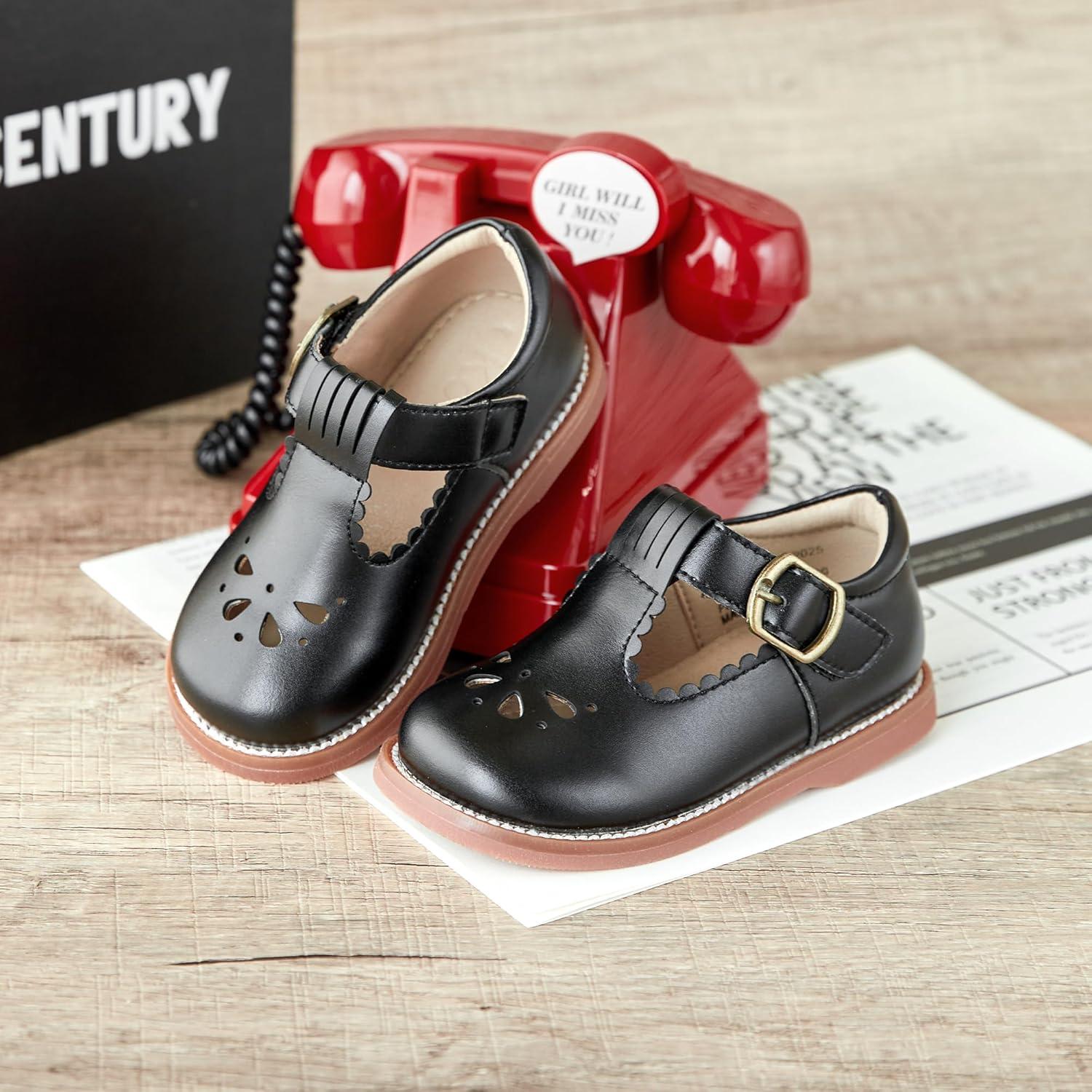 imageKolan Todder Little Girls Oxford Shoes Mary Jane TStrap School Uniform Party Dress Flat ShoesKe10black