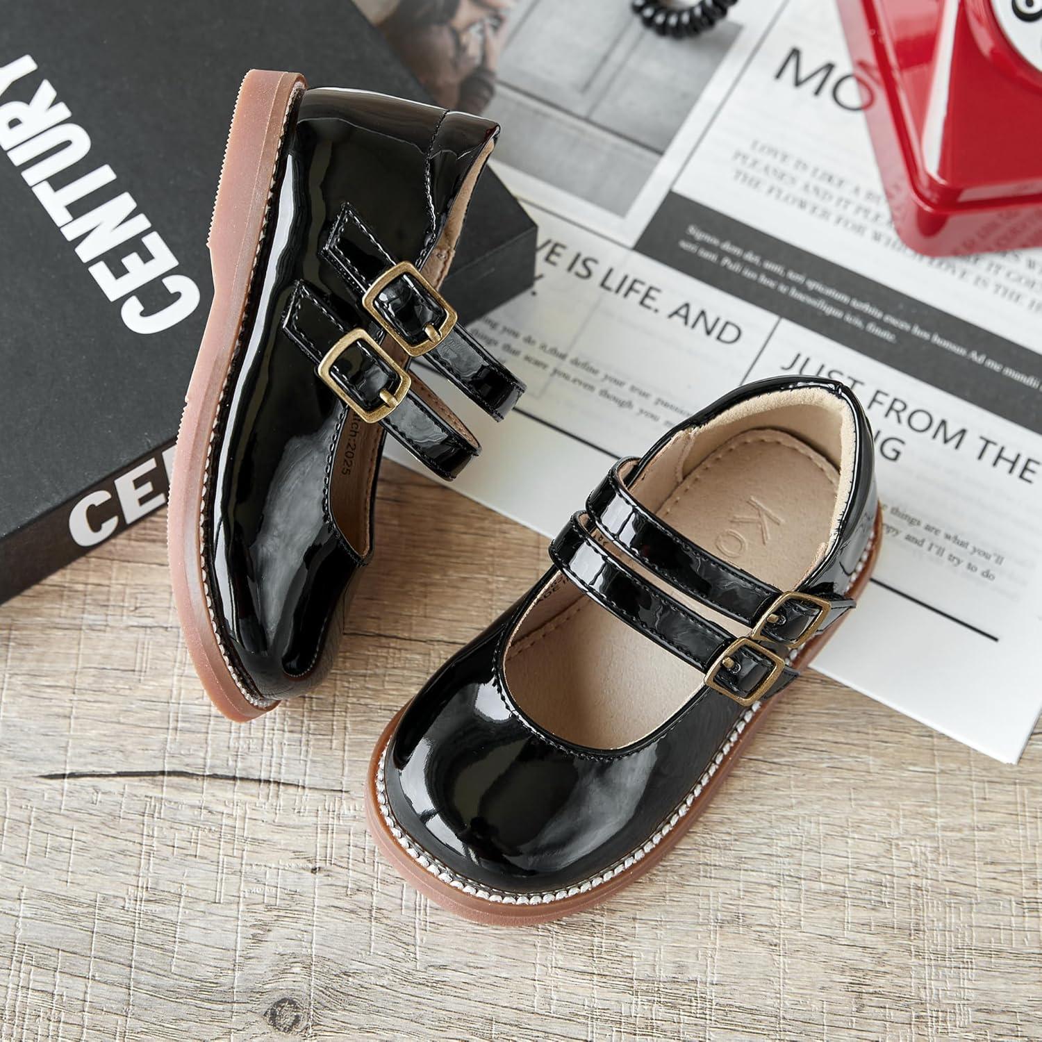 imageKolan Todder Little Girls Oxford Shoes Mary Jane TStrap School Uniform Party Dress Flat ShoesKe11black
