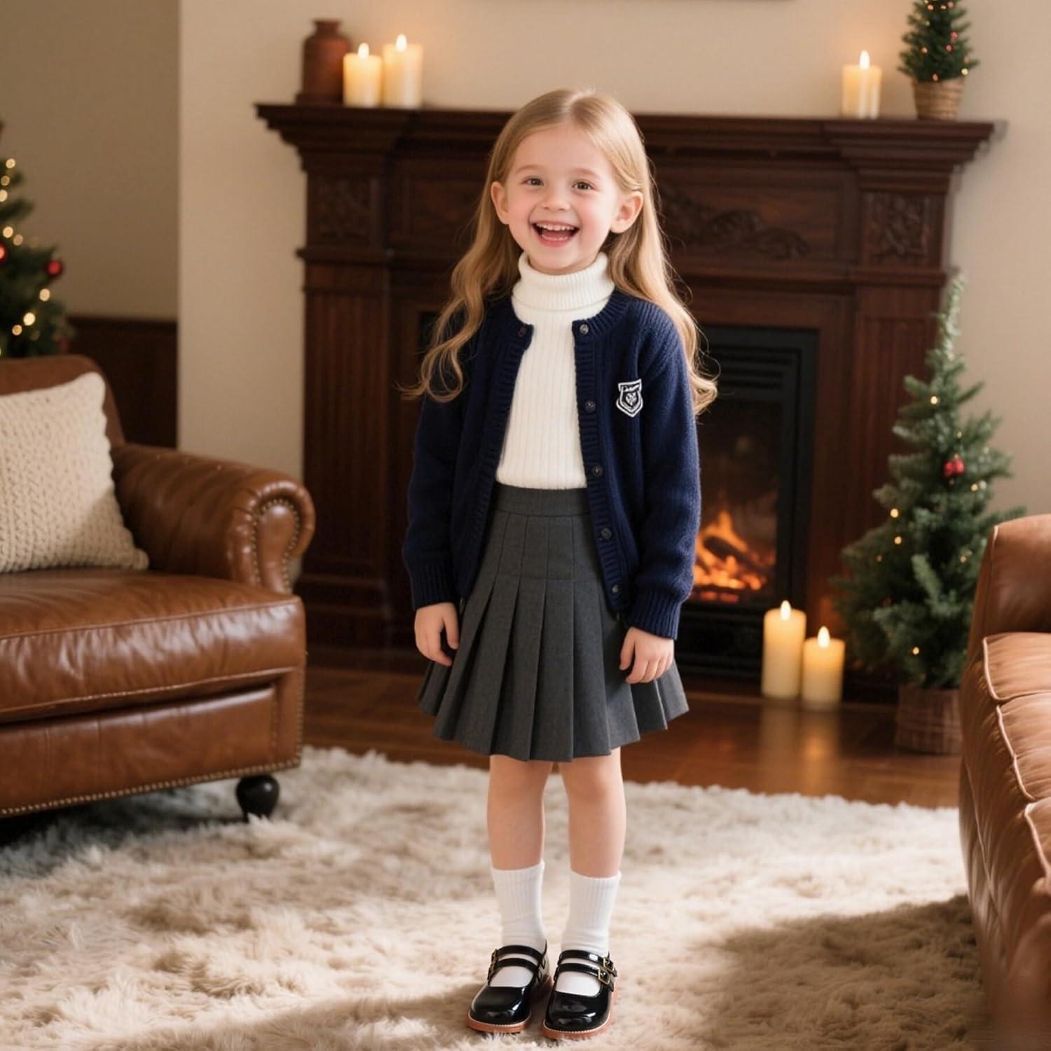 imageKolan Todder Little Girls Oxford Shoes Mary Jane TStrap School Uniform Party Dress Flat ShoesKe11black