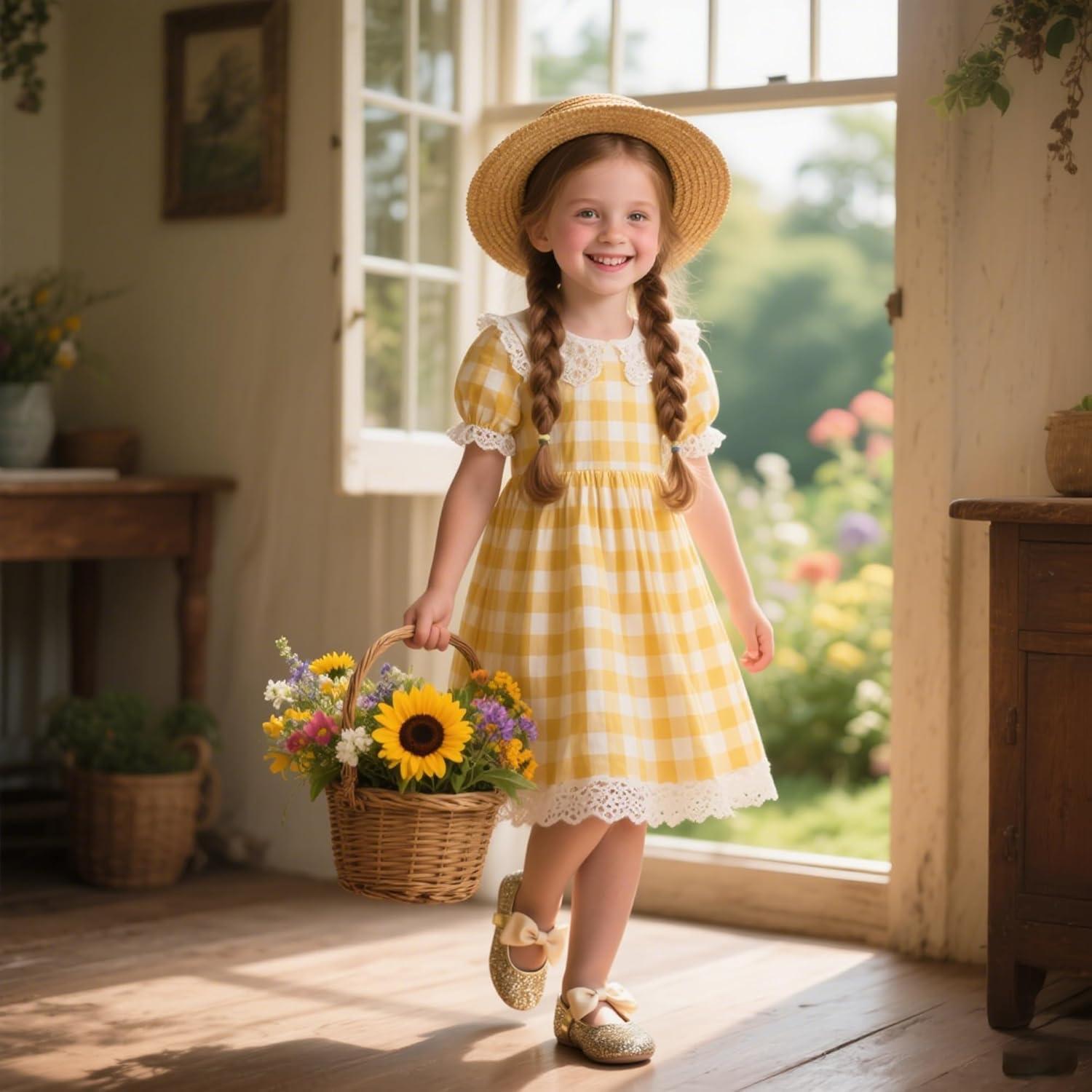 imageKolan Toddler Little Girls Mary Jane Ballet Flat Dress ShoesK328gold