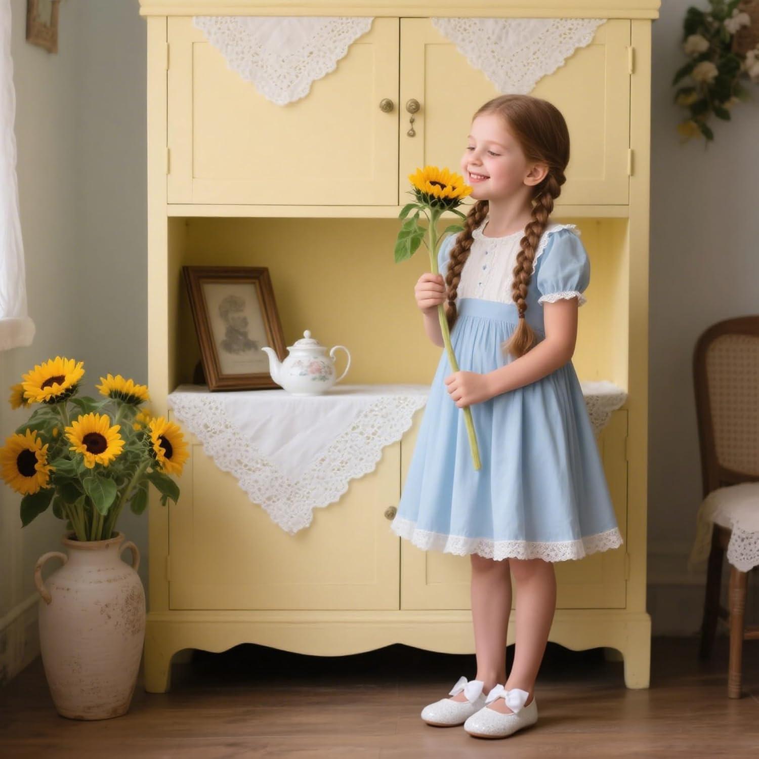 imageKolan Toddler Little Girls Mary Jane Ballet Flat Dress ShoesK328white