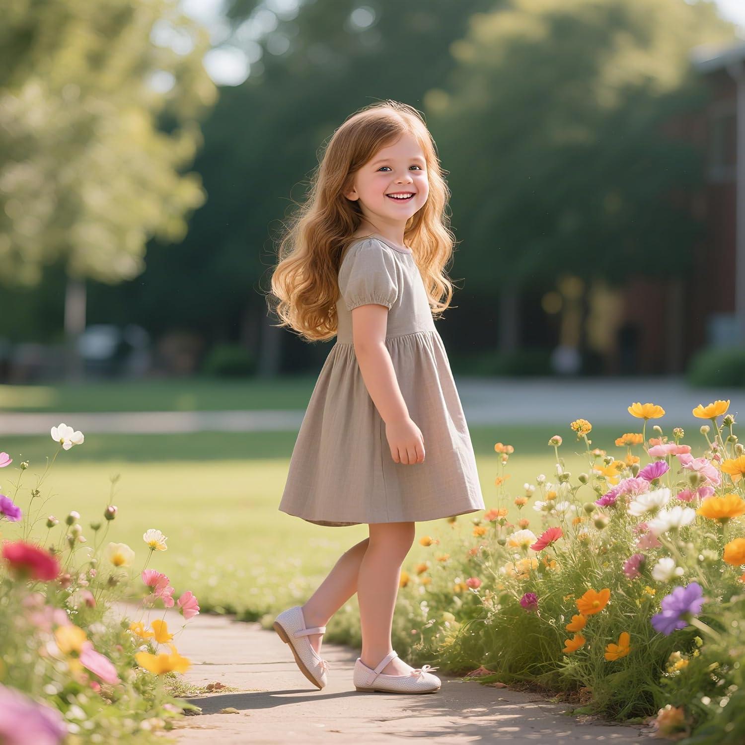 imageKolan Toddler Little Girls Mary Jane Ballet Flat Dress ShoesK708pink