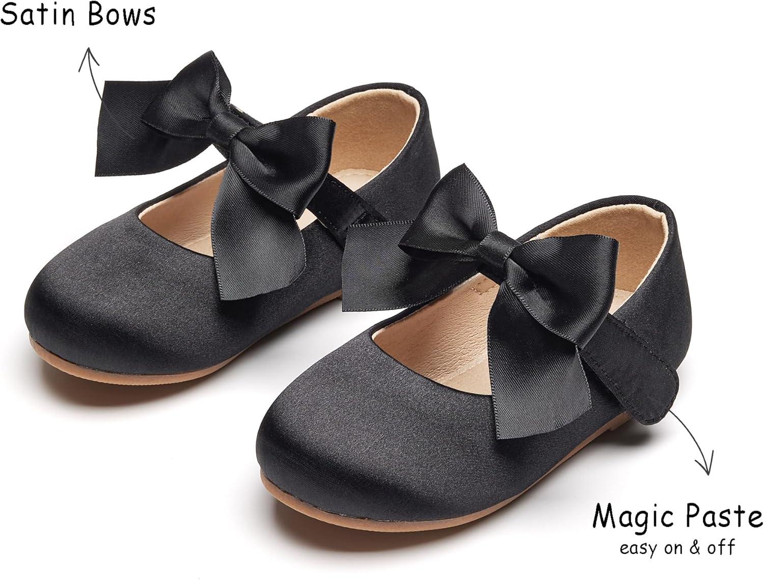 imageKolan Toddler Little Girls Mary Jane Ballet Flat Dress ShoesKf07black