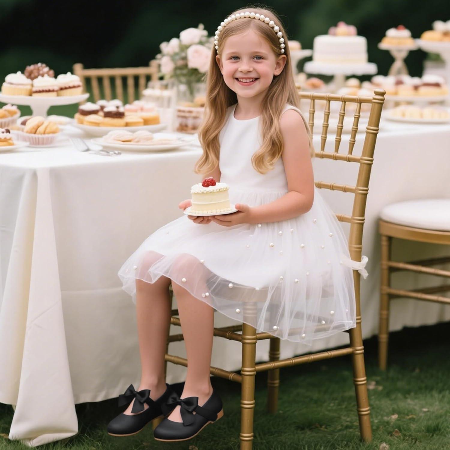 imageKolan Toddler Little Girls Mary Jane Ballet Flat Dress ShoesKf07black