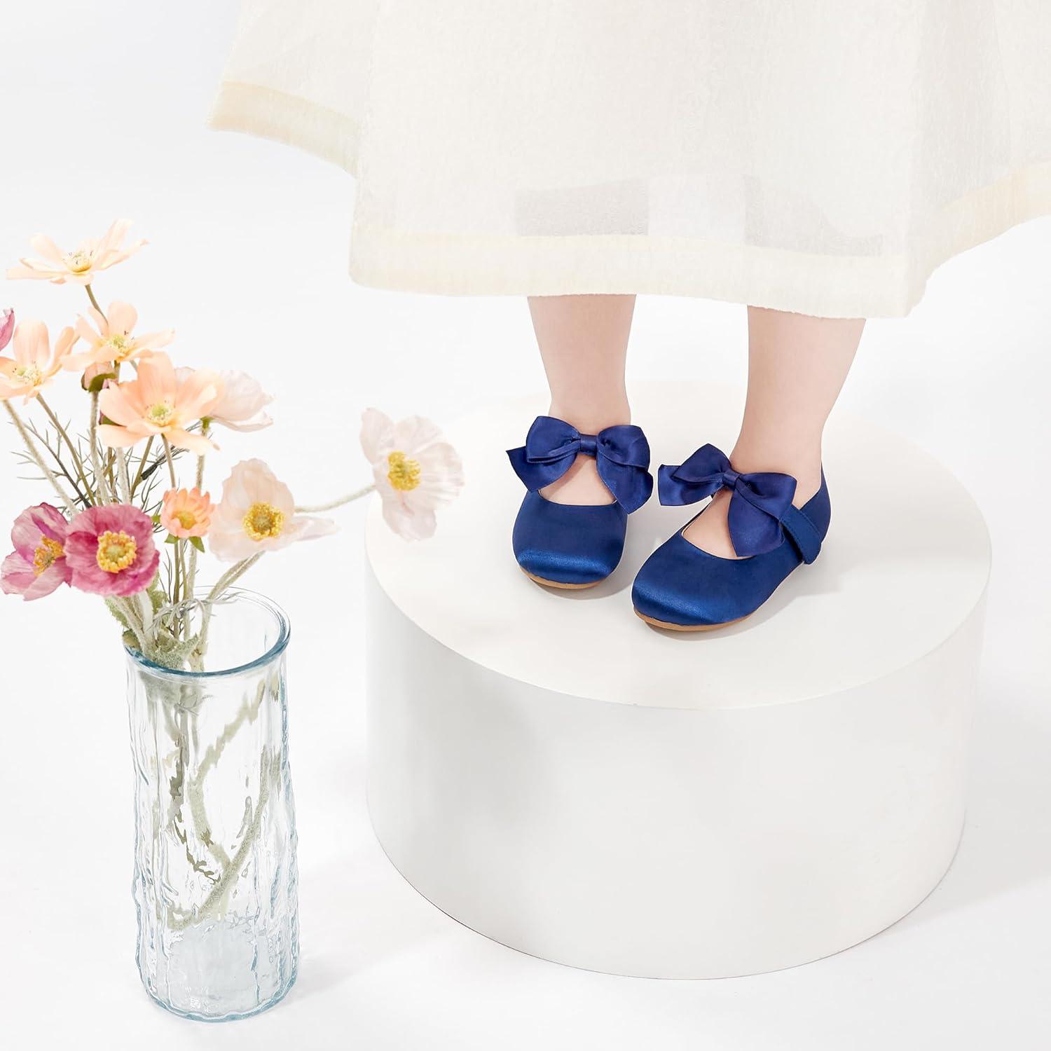 imageKolan Toddler Little Girls Mary Jane Ballet Flat Dress ShoesKf07blue