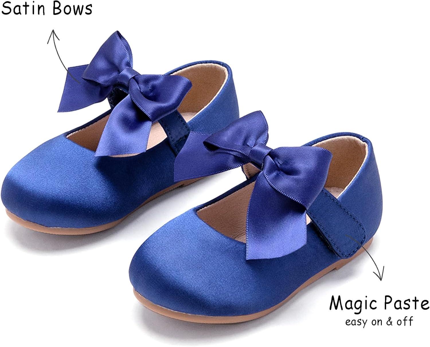 imageKolan Toddler Little Girls Mary Jane Ballet Flat Dress ShoesKf07blue