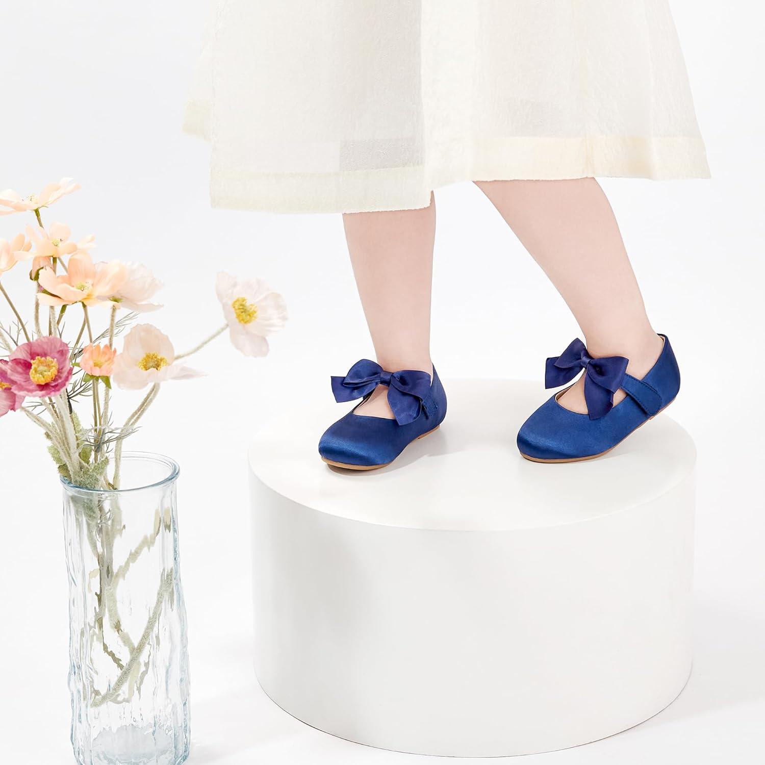 imageKolan Toddler Little Girls Mary Jane Ballet Flat Dress ShoesKf07blue