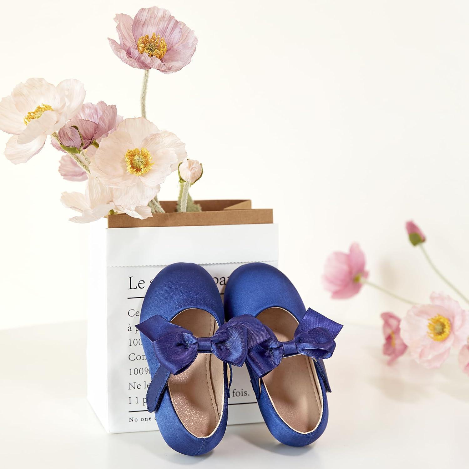 imageKolan Toddler Little Girls Mary Jane Ballet Flat Dress ShoesKf07blue