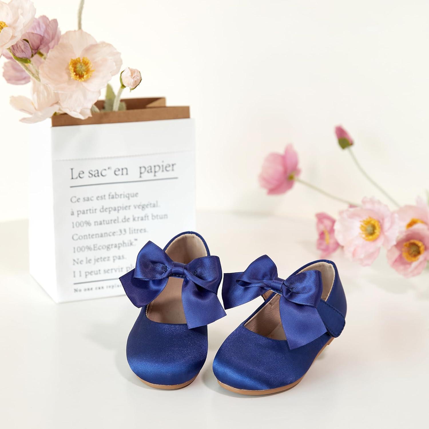 imageKolan Toddler Little Girls Mary Jane Ballet Flat Dress ShoesKf07blue