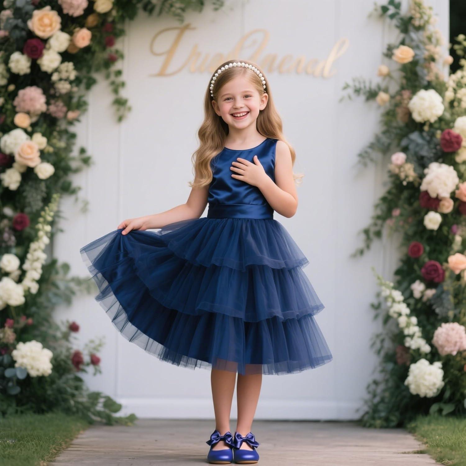 imageKolan Toddler Little Girls Mary Jane Ballet Flat Dress ShoesKf07blue