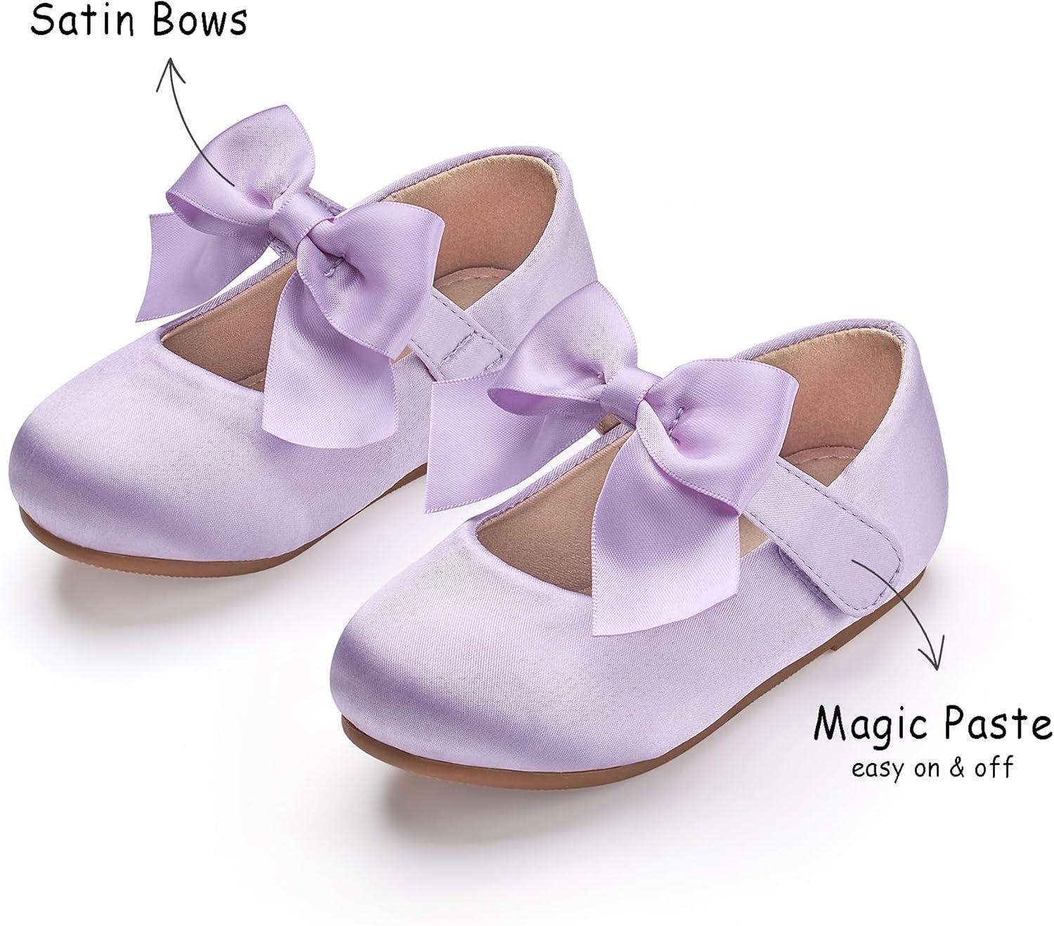 imageKolan Toddler Little Girls Mary Jane Ballet Flat Dress ShoesKf07purple