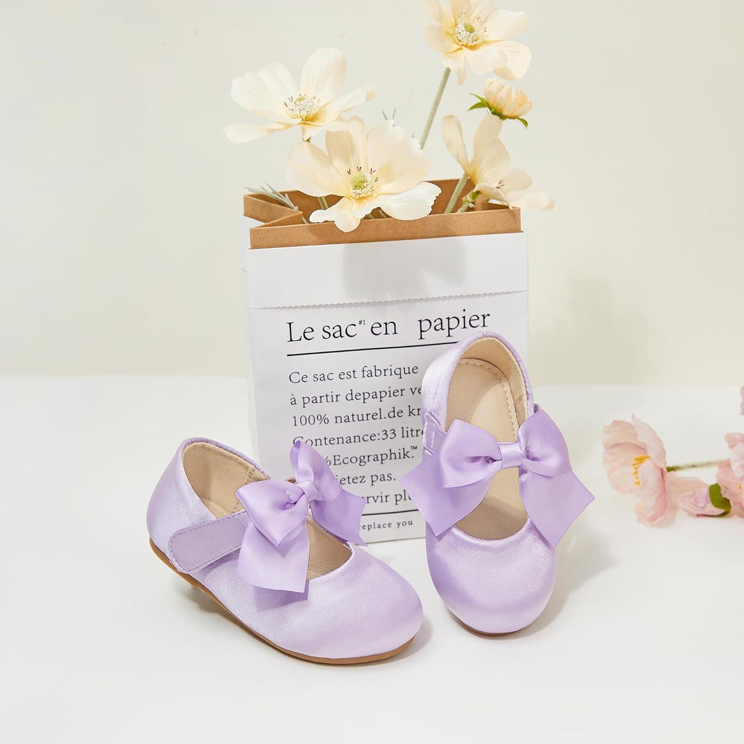 imageKolan Toddler Little Girls Mary Jane Ballet Flat Dress ShoesKf07purple