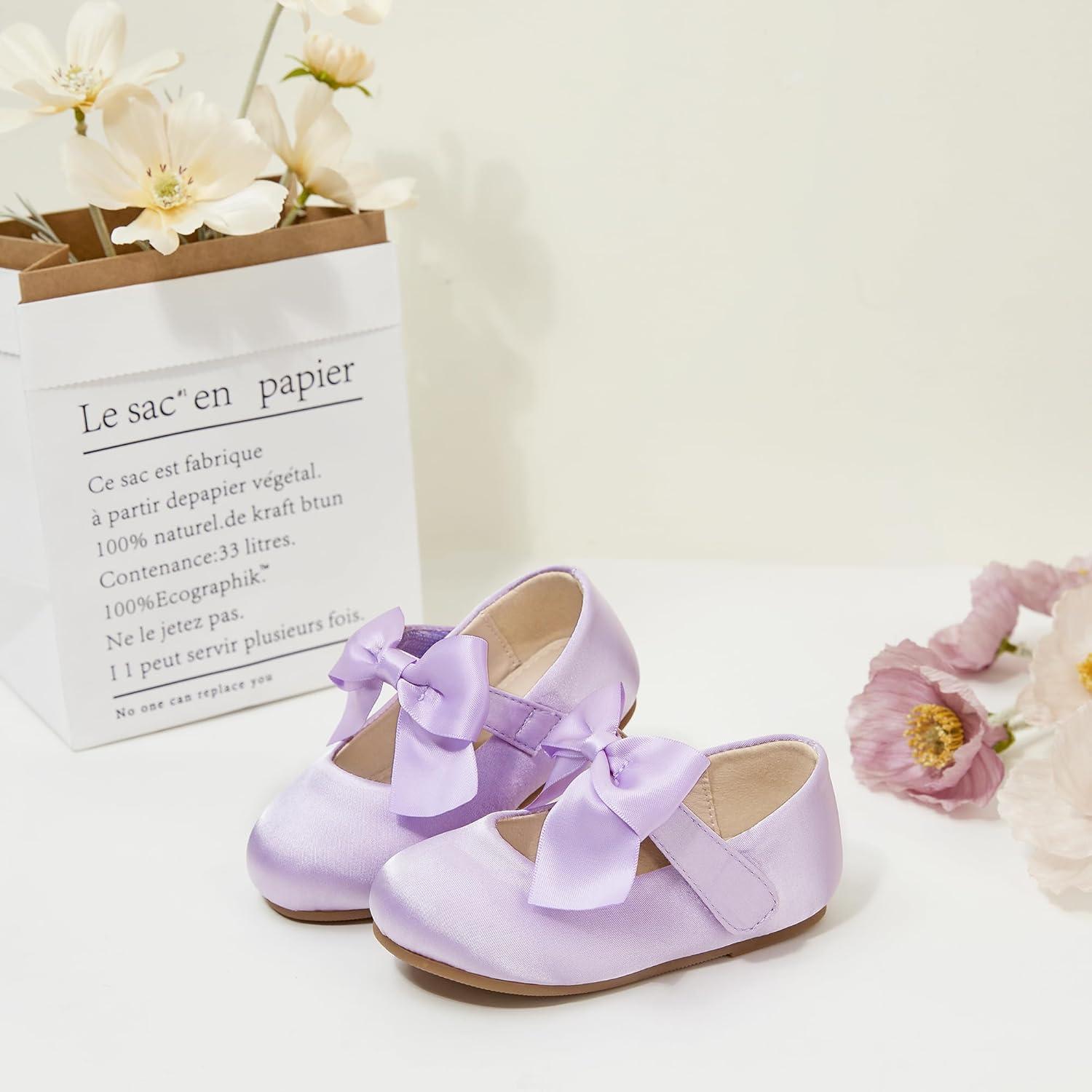 imageKolan Toddler Little Girls Mary Jane Ballet Flat Dress ShoesKf07purple