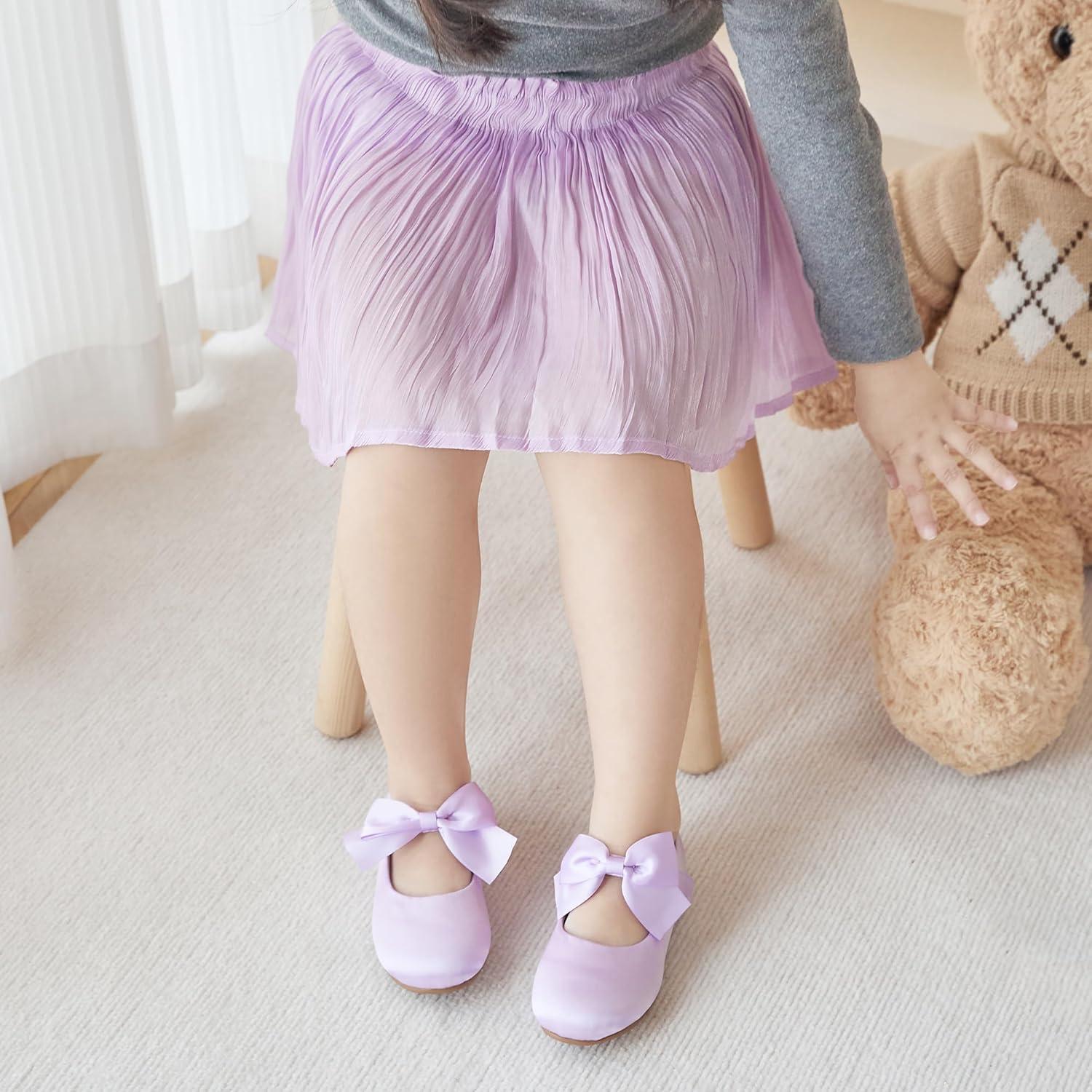 imageKolan Toddler Little Girls Mary Jane Ballet Flat Dress ShoesKf07purple