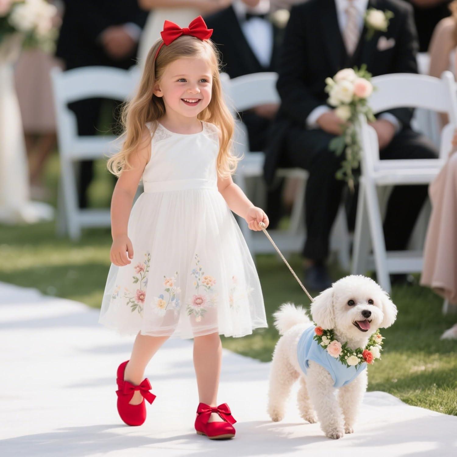 imageKolan Toddler Little Girls Mary Jane Ballet Flat Dress ShoesKf07red