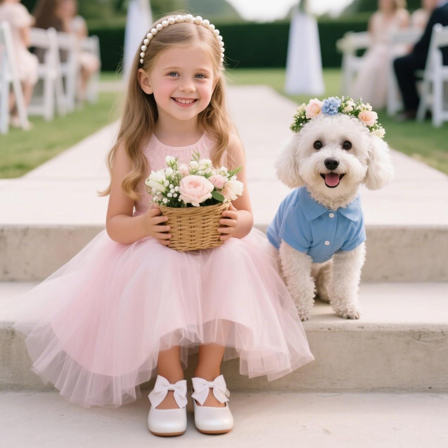 imageKolan Toddler Little Girls Mary Jane Ballet Flat Dress ShoesKf07white